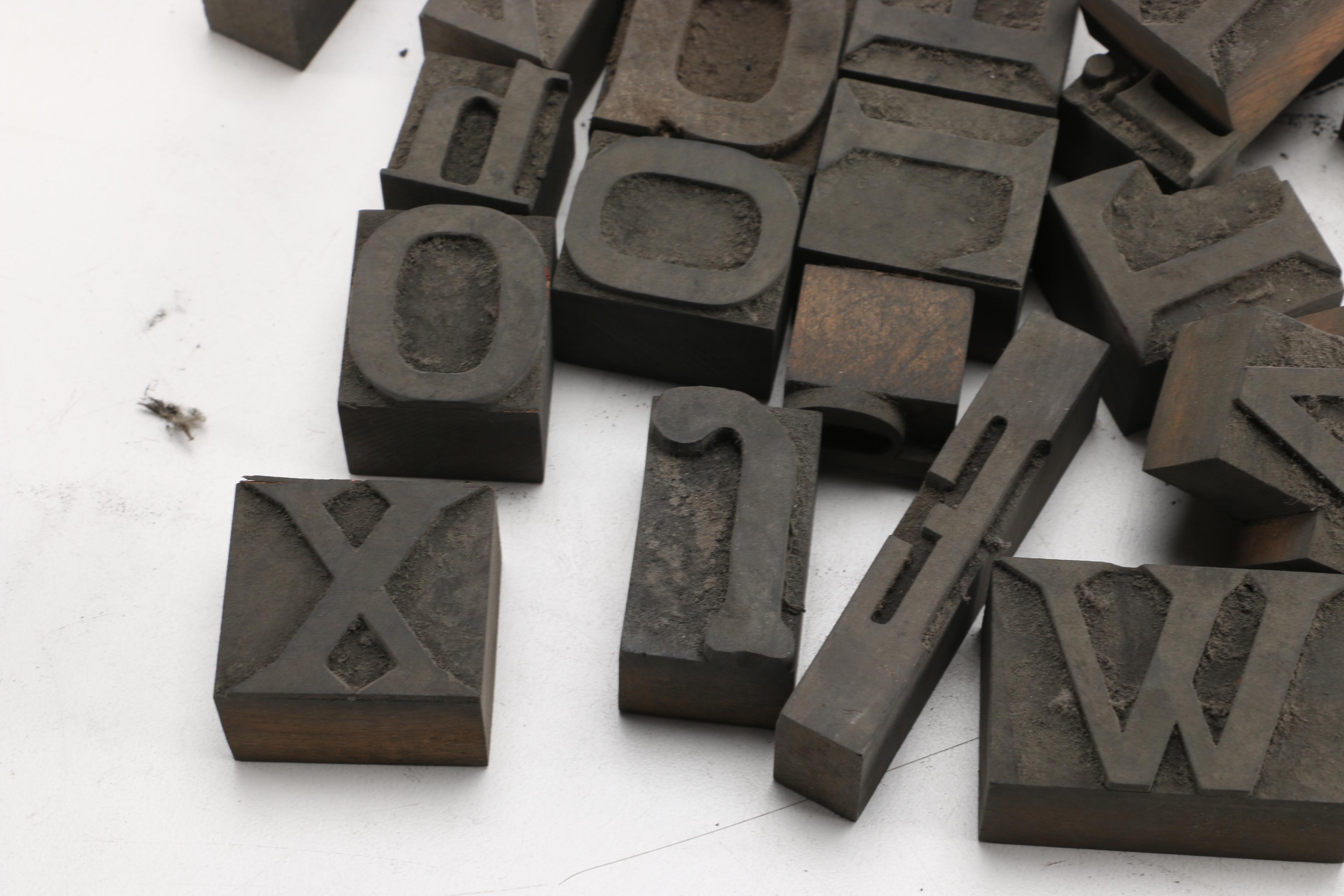 Collection of Print Letter Blocks