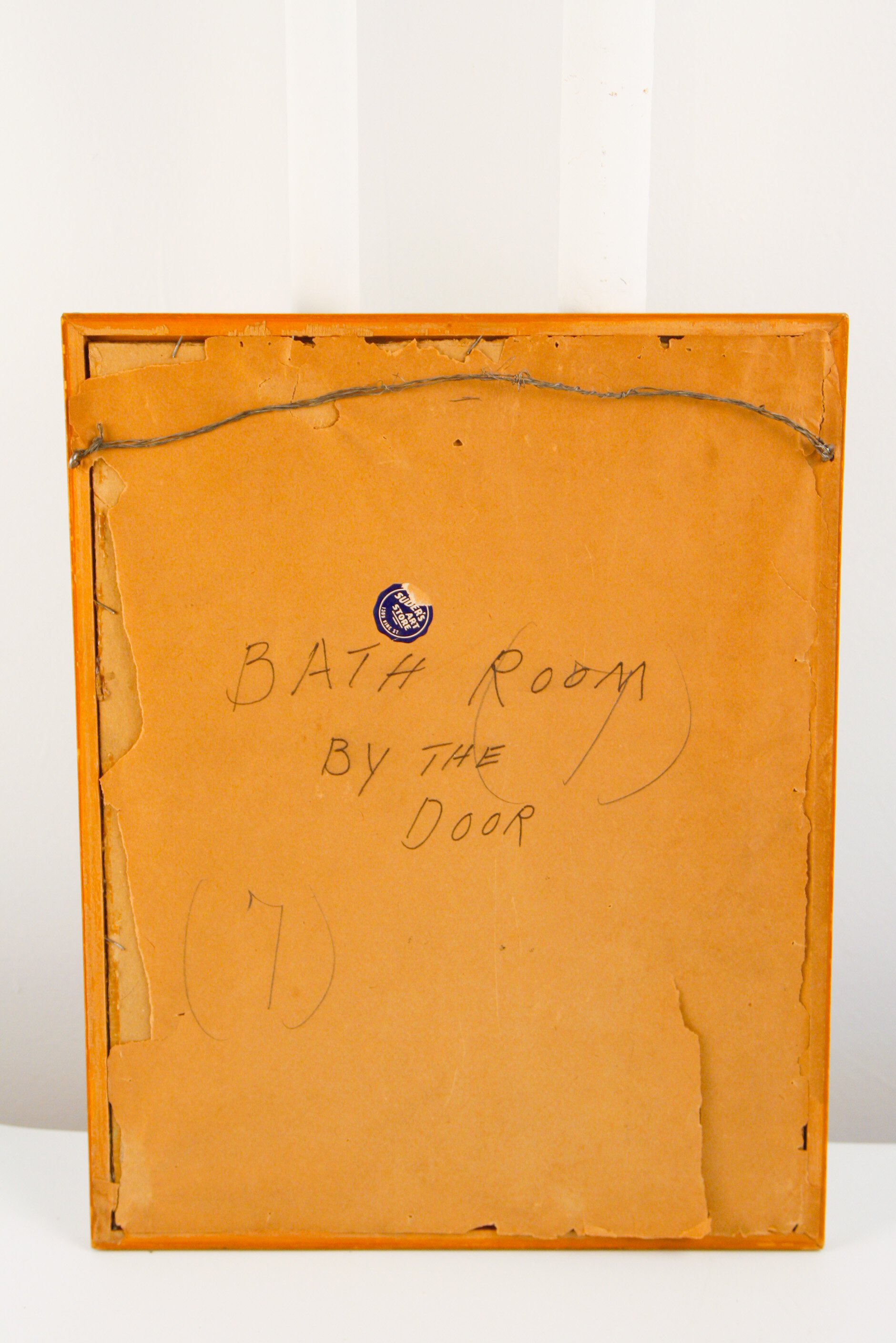 Framed Antique Needlepoint Sampler with Unused Shopping List