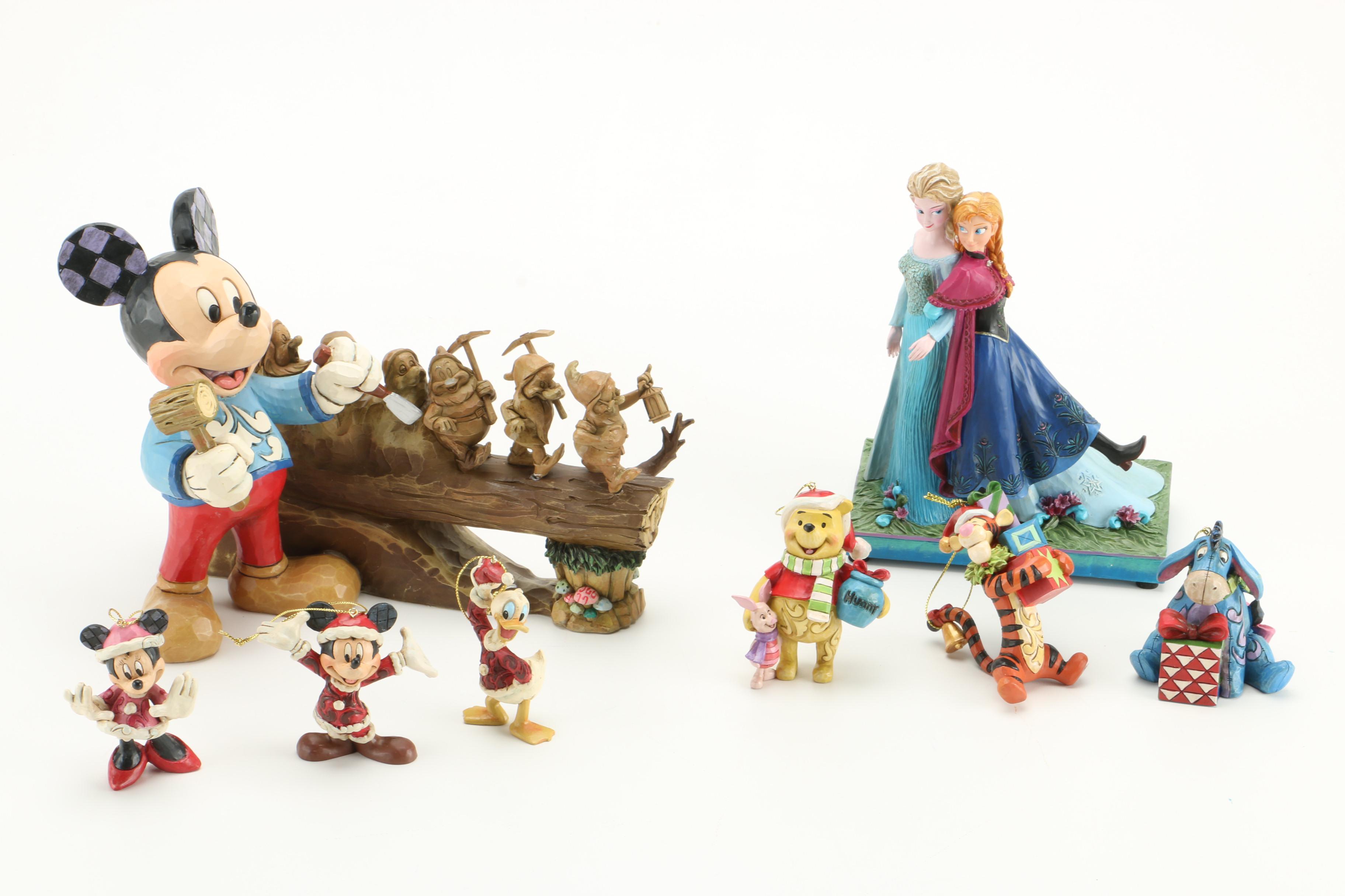 Disney Figurines and Ornaments Including "Sisters Forever"