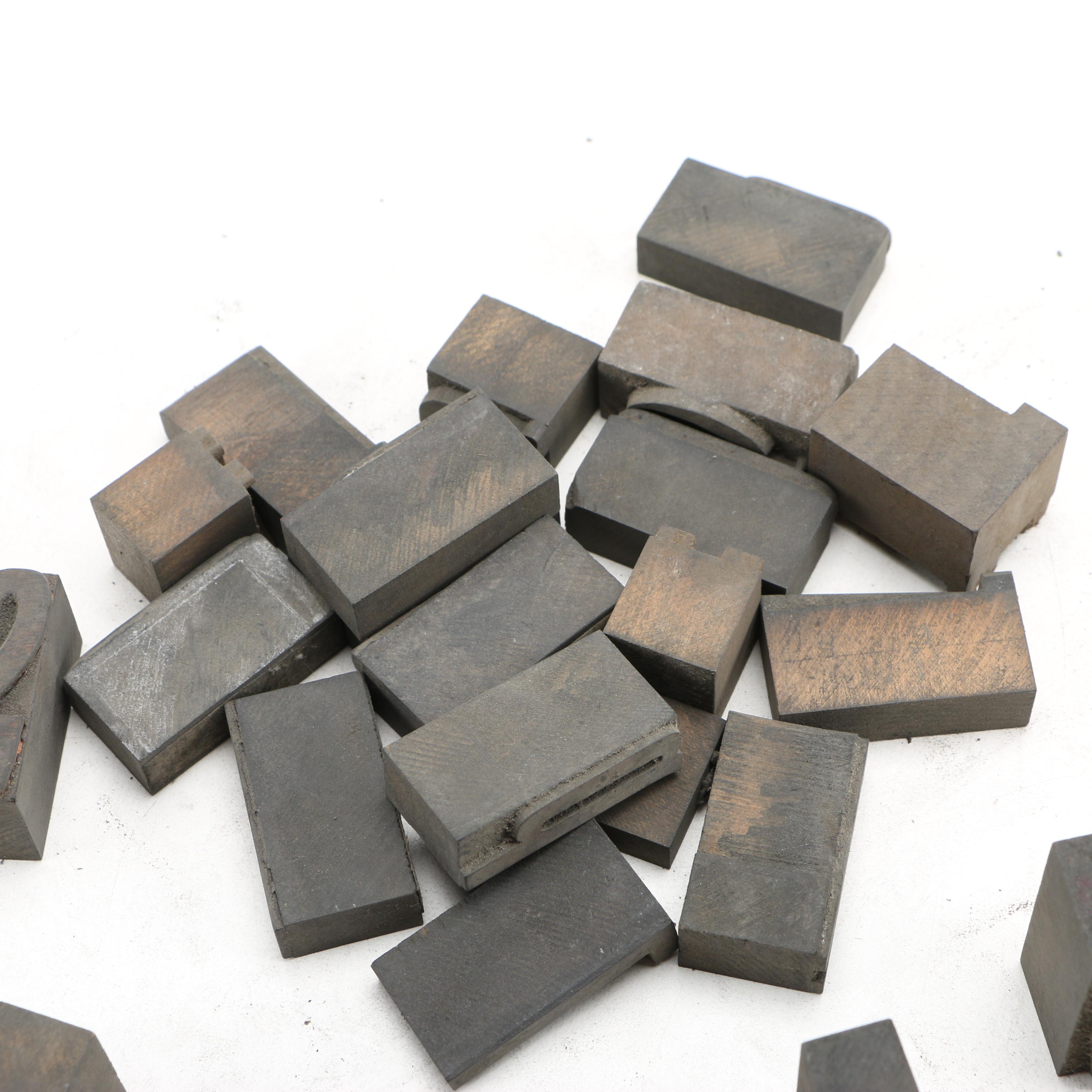 Mixed Font Woodblock Printing Letters