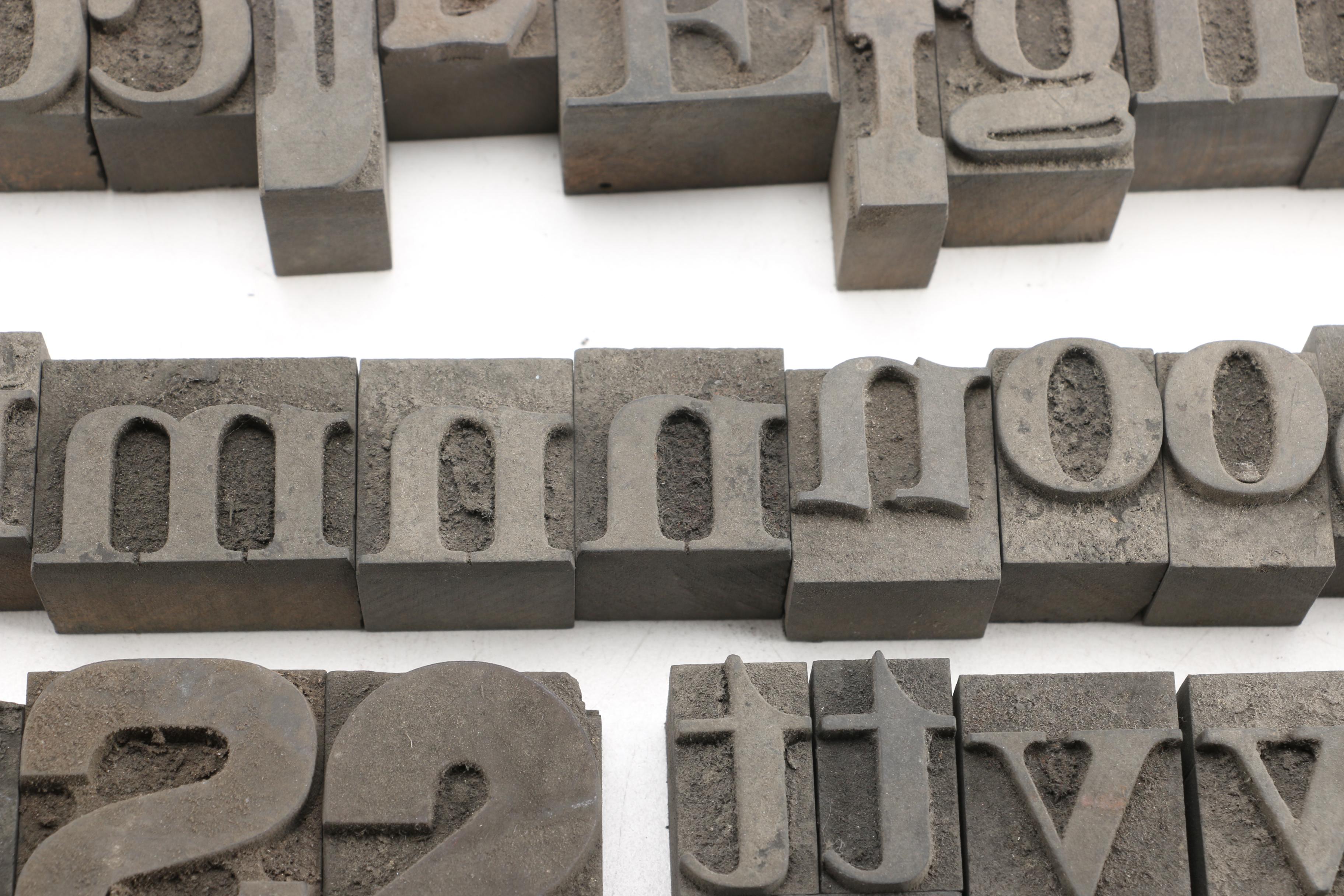 Mixed Font Printing Blocks