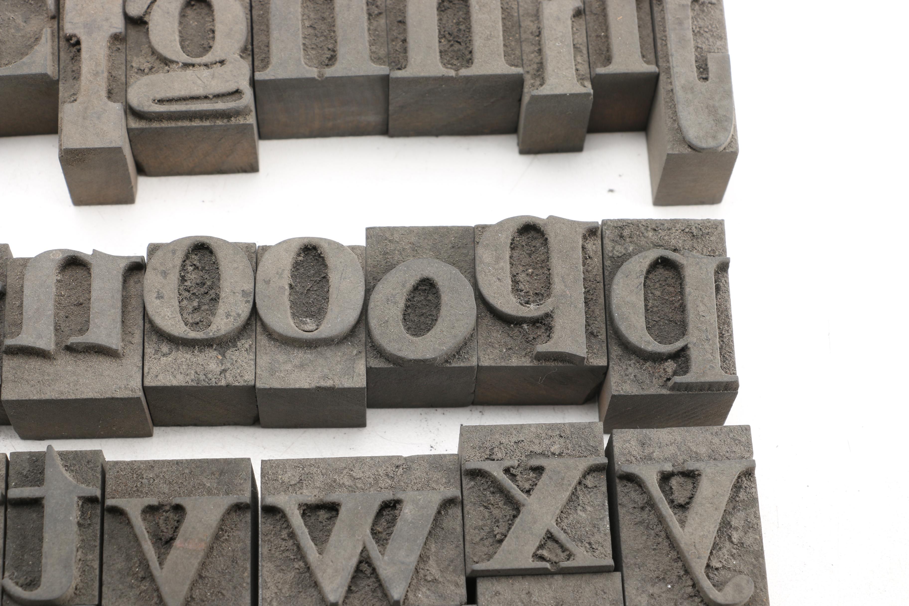 Mixed Font Printing Blocks