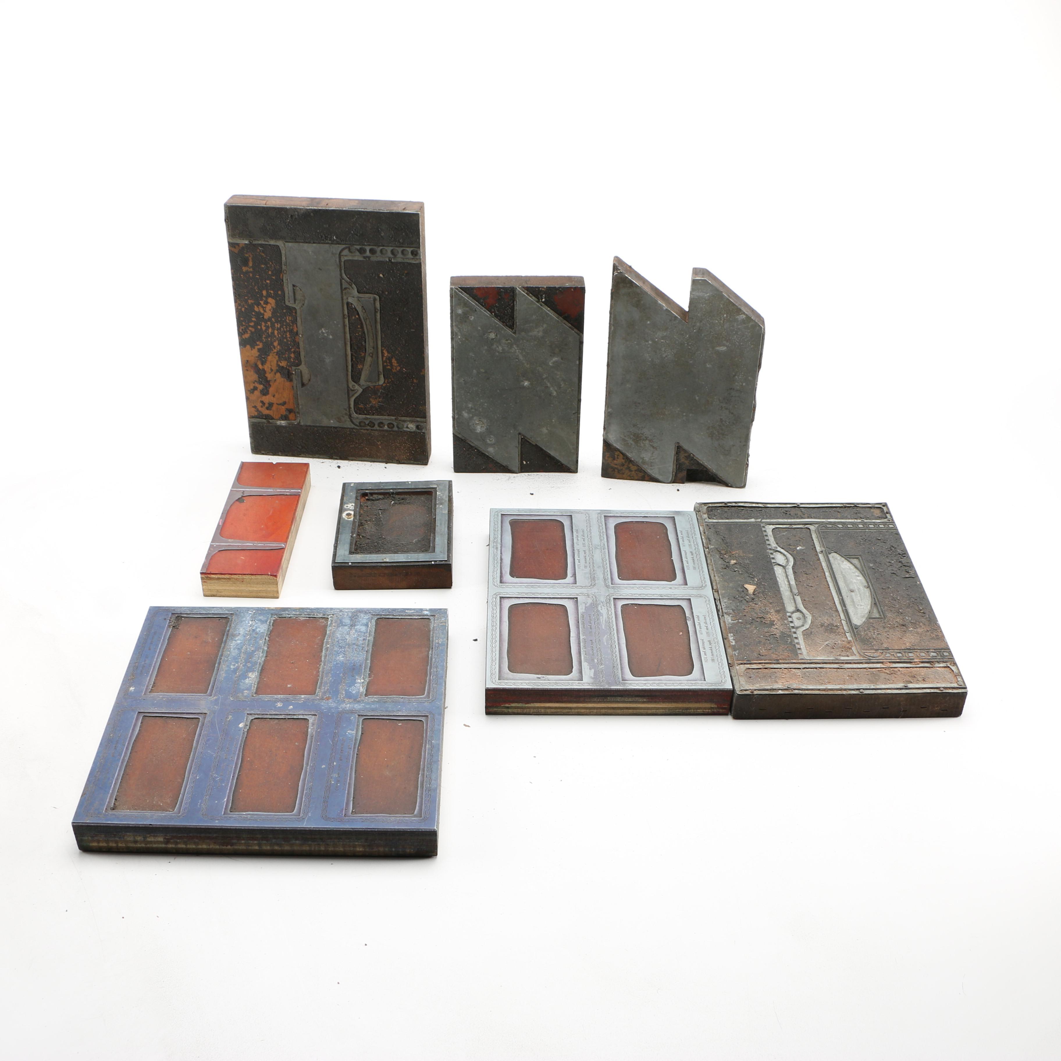 Metal and Wood Printing Block Assortment