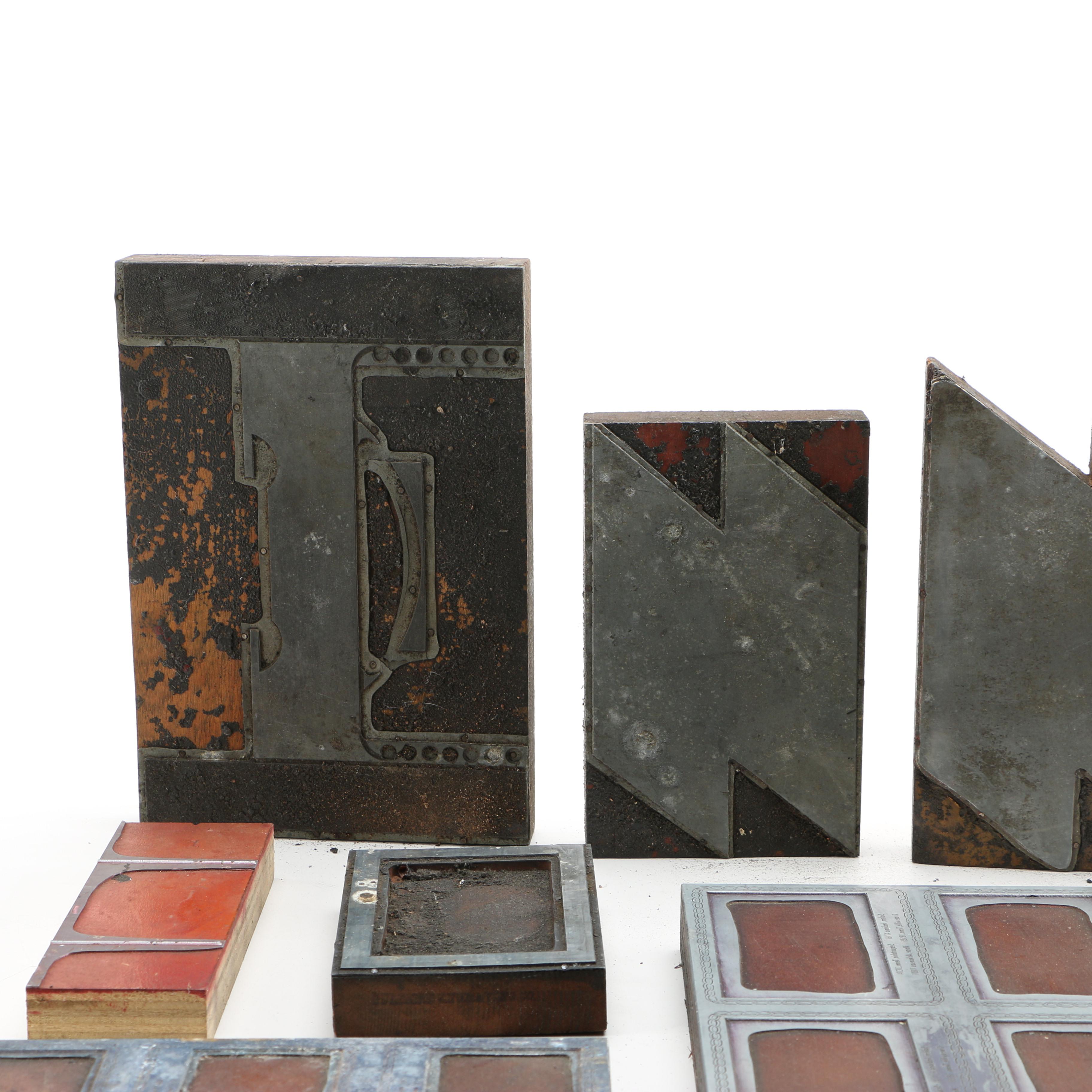 Metal and Wood Printing Block Assortment