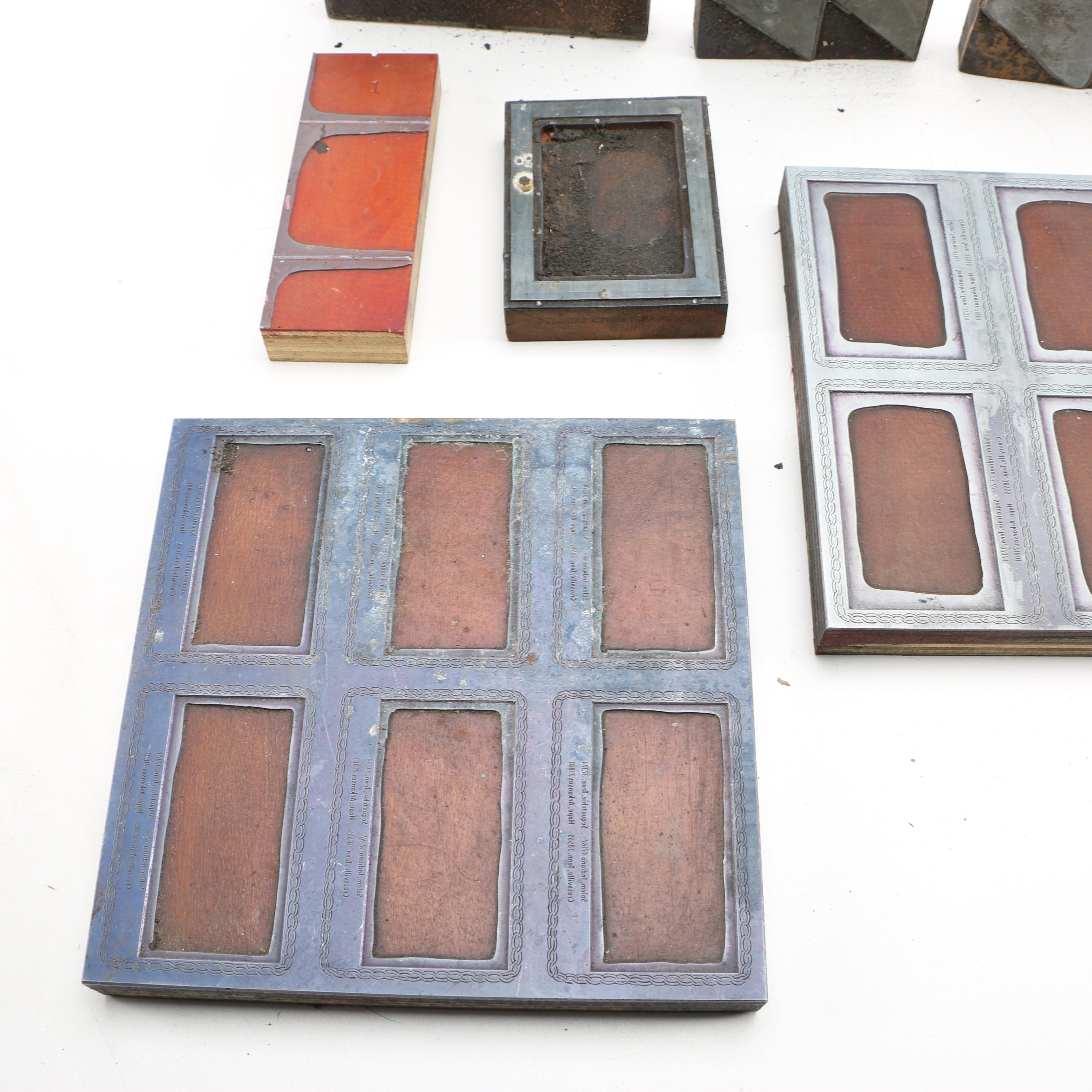 Metal and Wood Printing Block Assortment