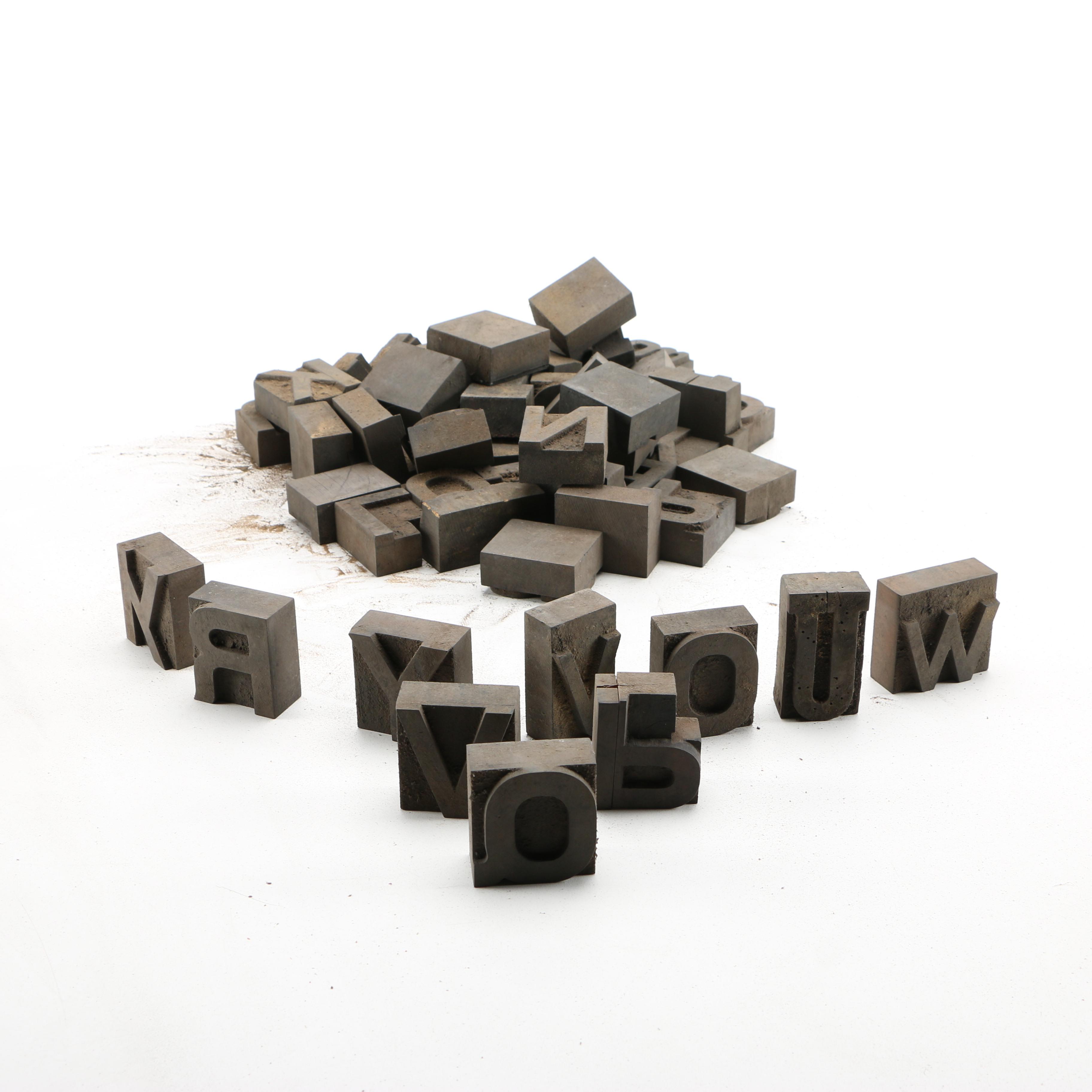 Assorted Alphabetical Printing Blocks