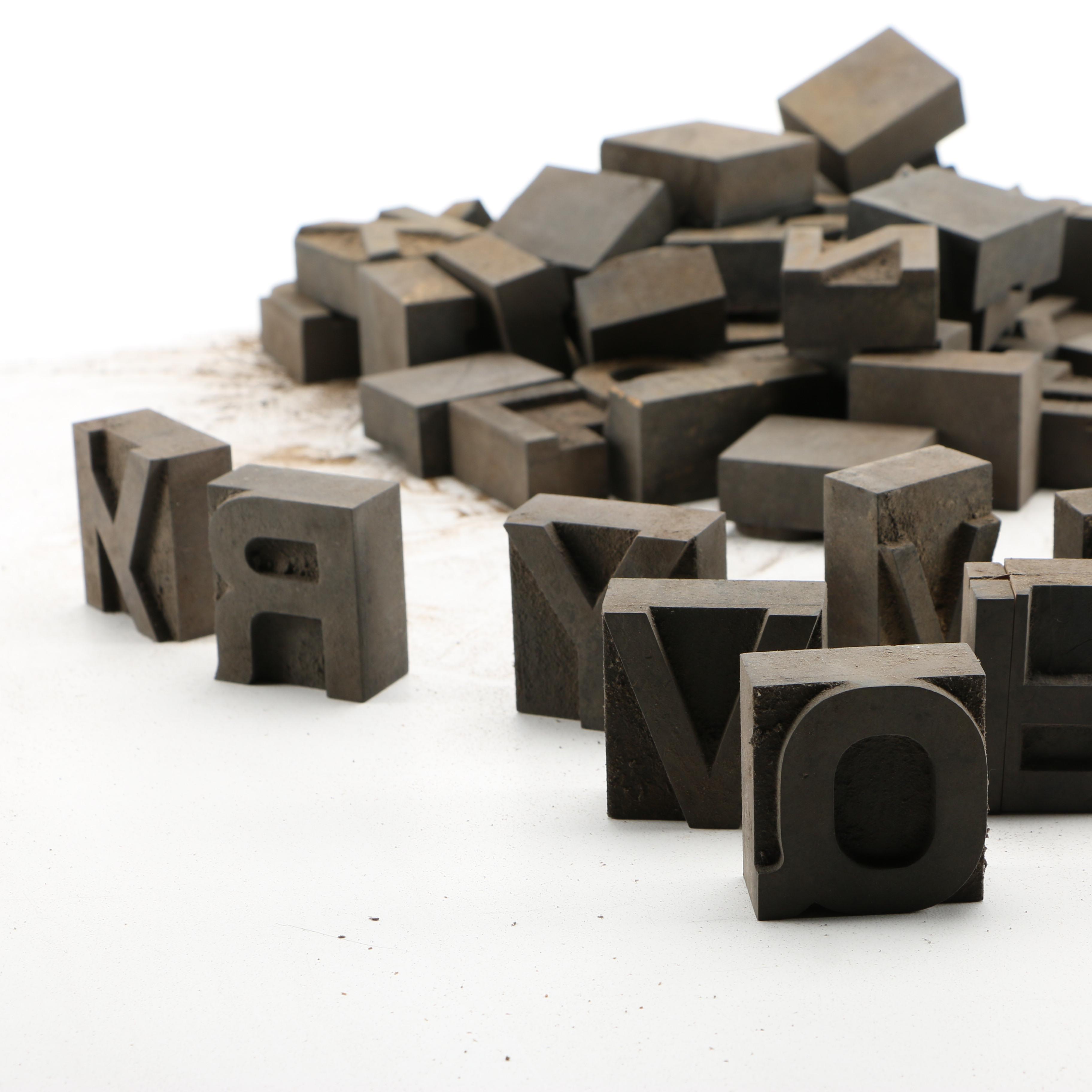 Assorted Alphabetical Printing Blocks