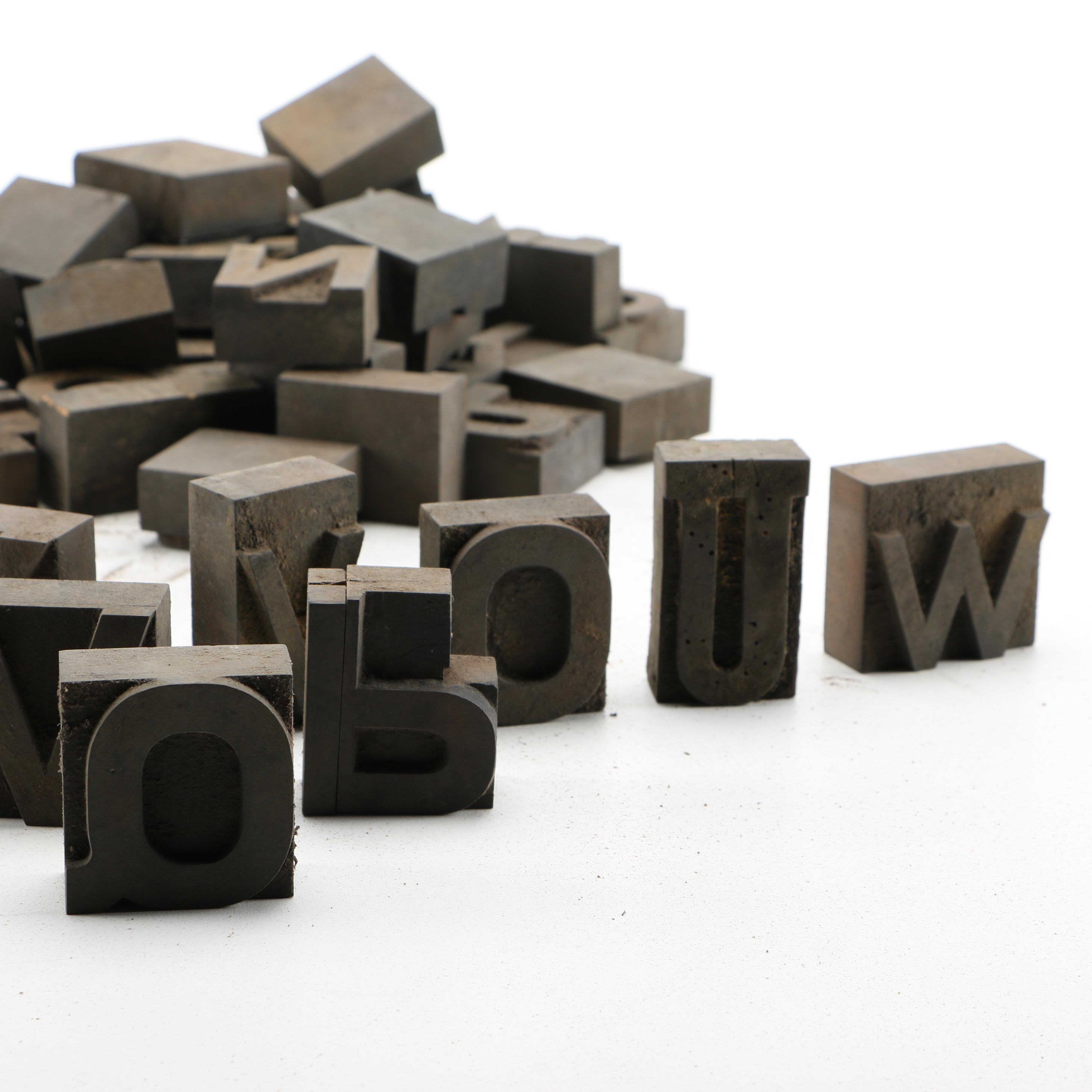 Assorted Alphabetical Printing Blocks