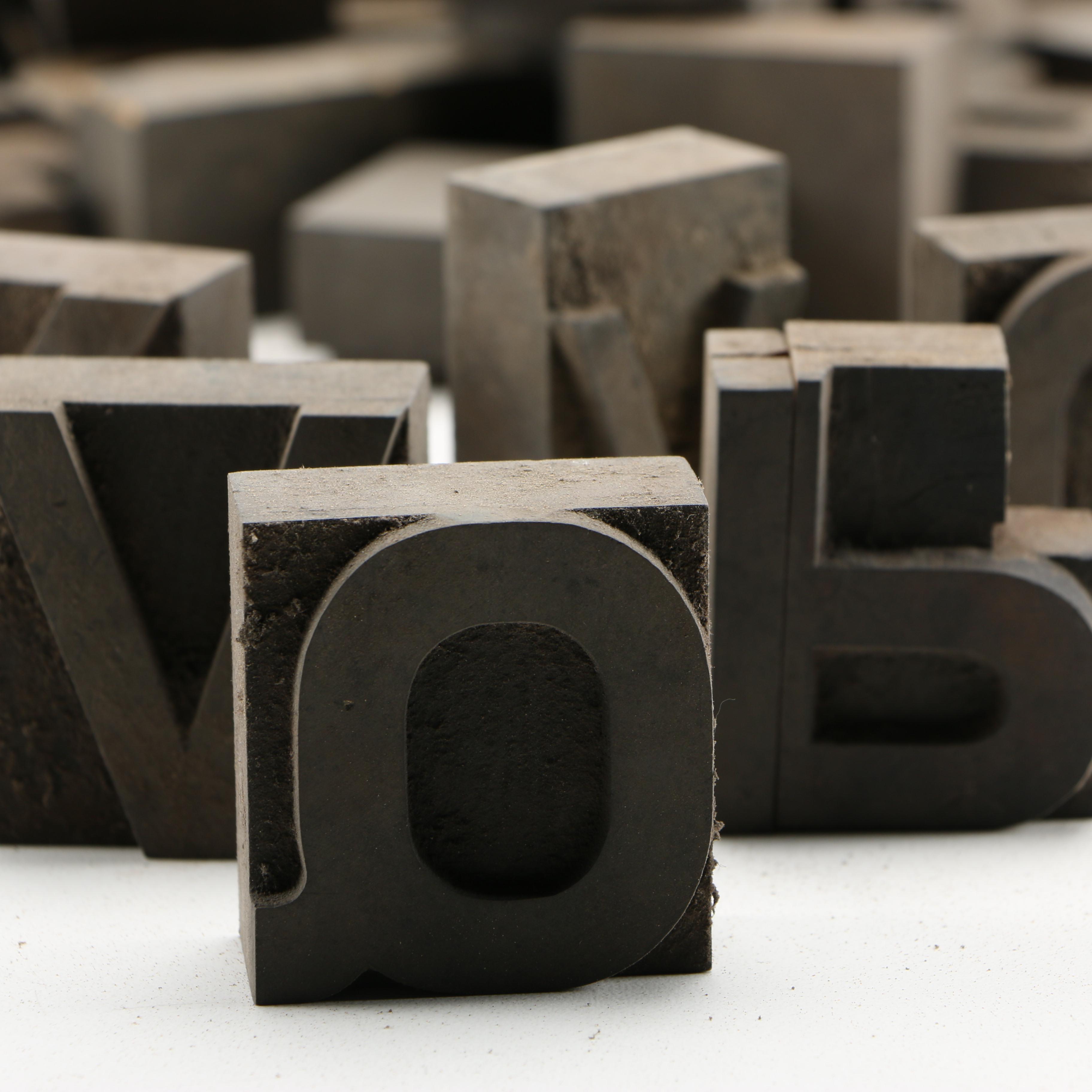 Assorted Alphabetical Printing Blocks