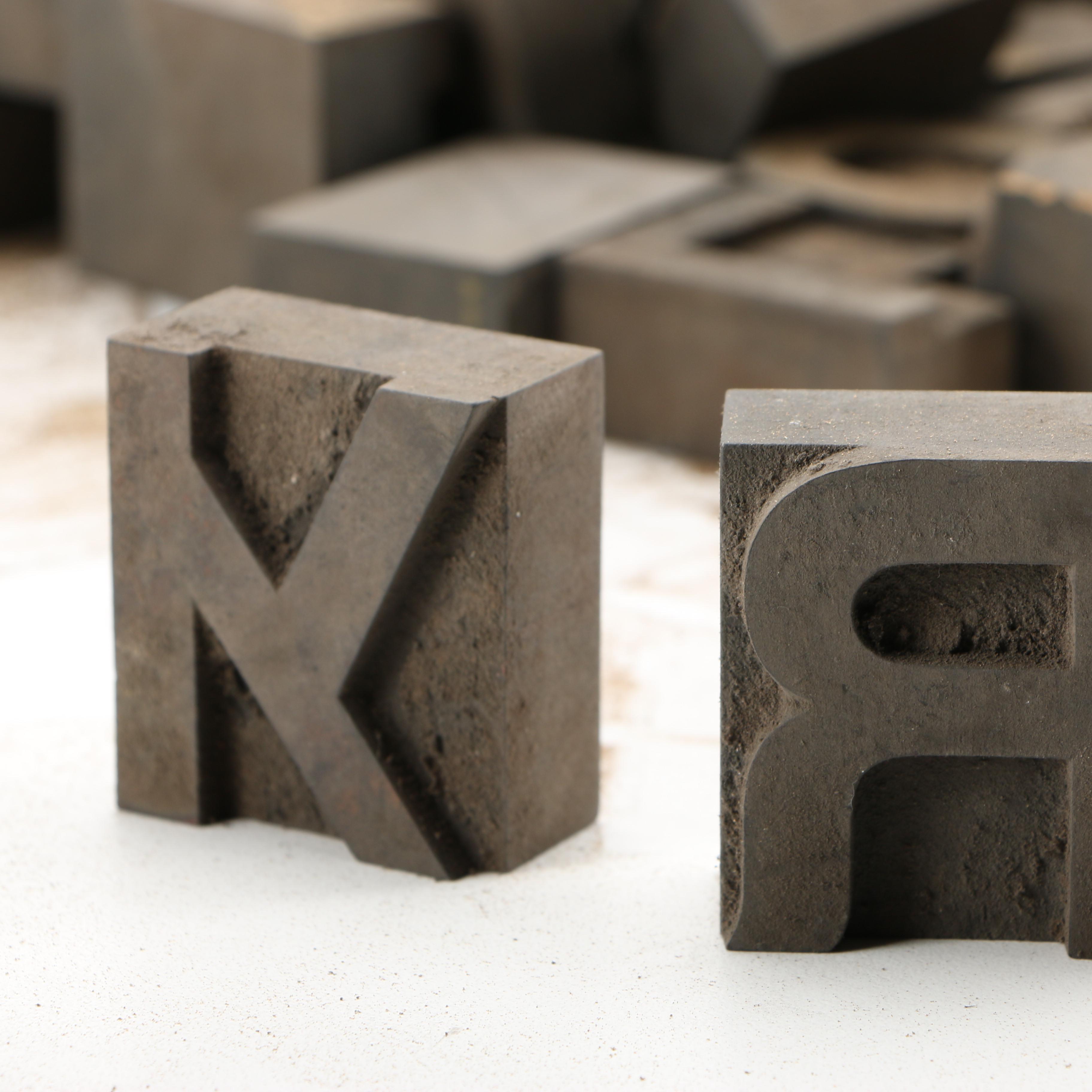 Assorted Alphabetical Printing Blocks