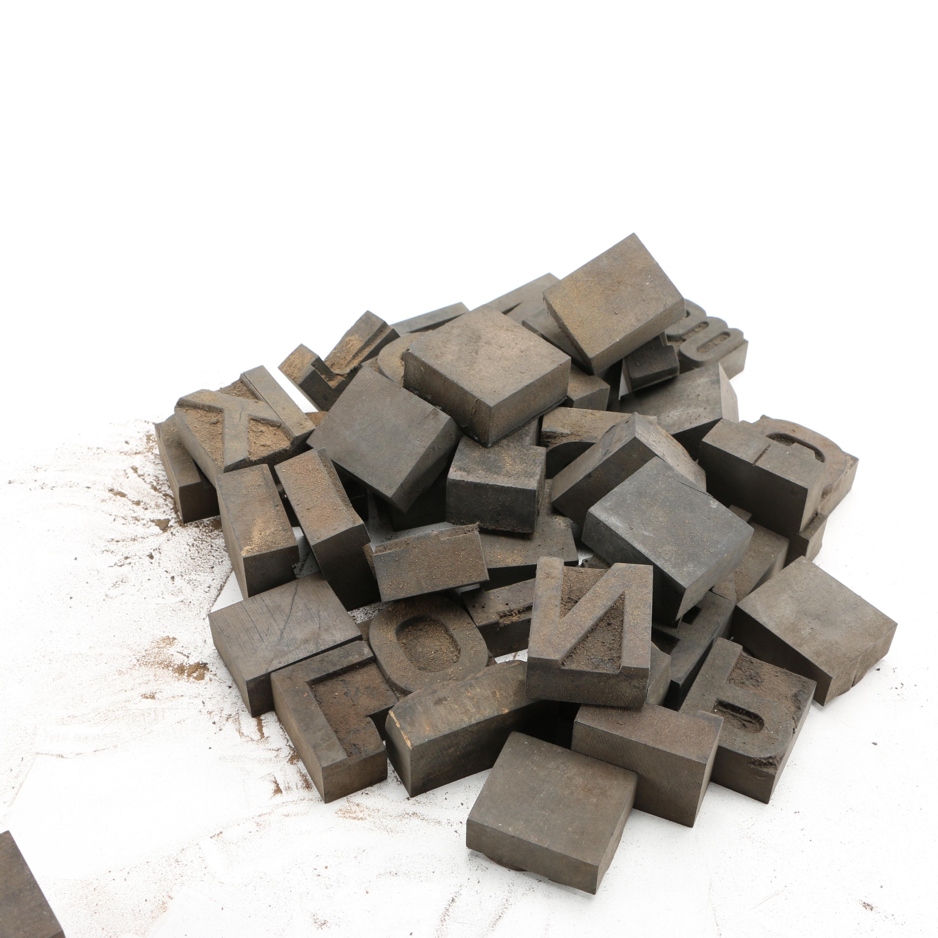 Assorted Alphabetical Printing Blocks