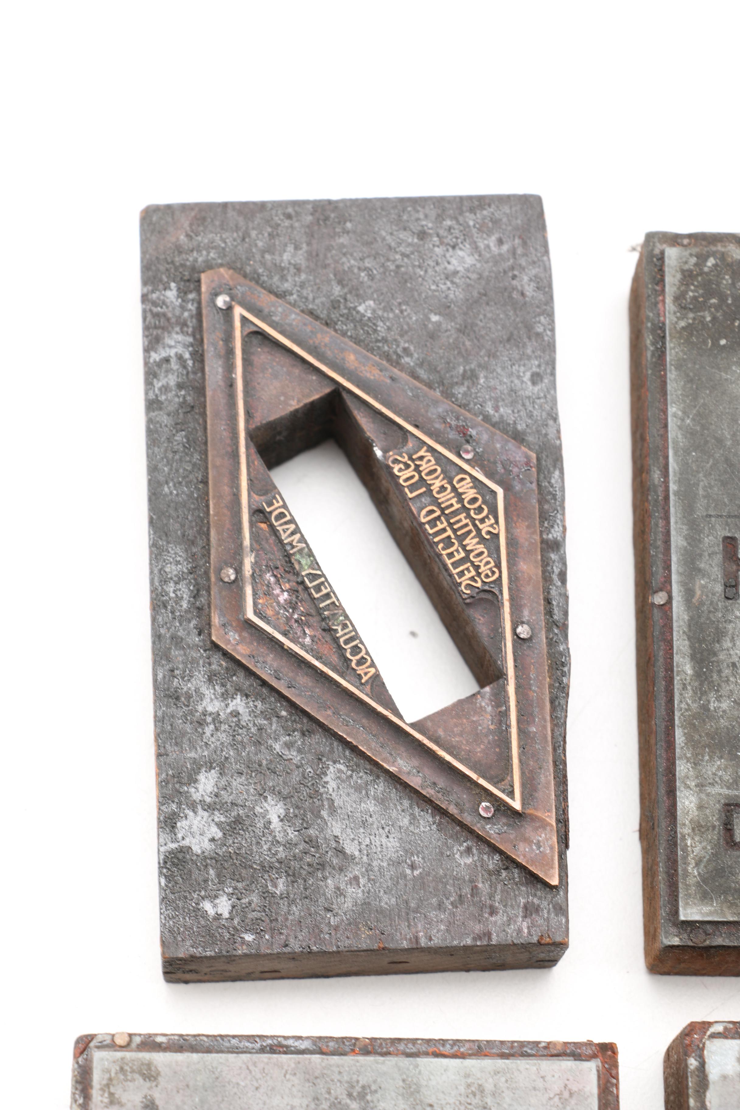 Wood and Metal Advertising Label Printing Blocks