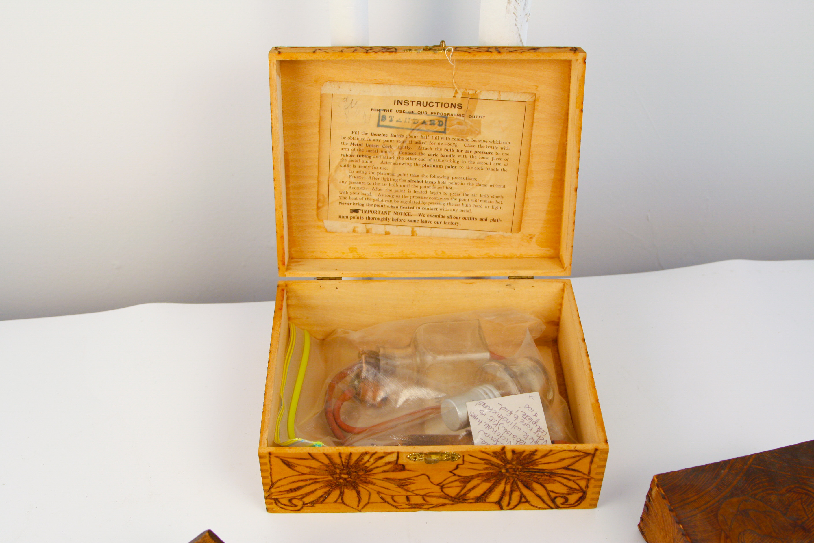 Antique Pyrographic Outfit with Boxes