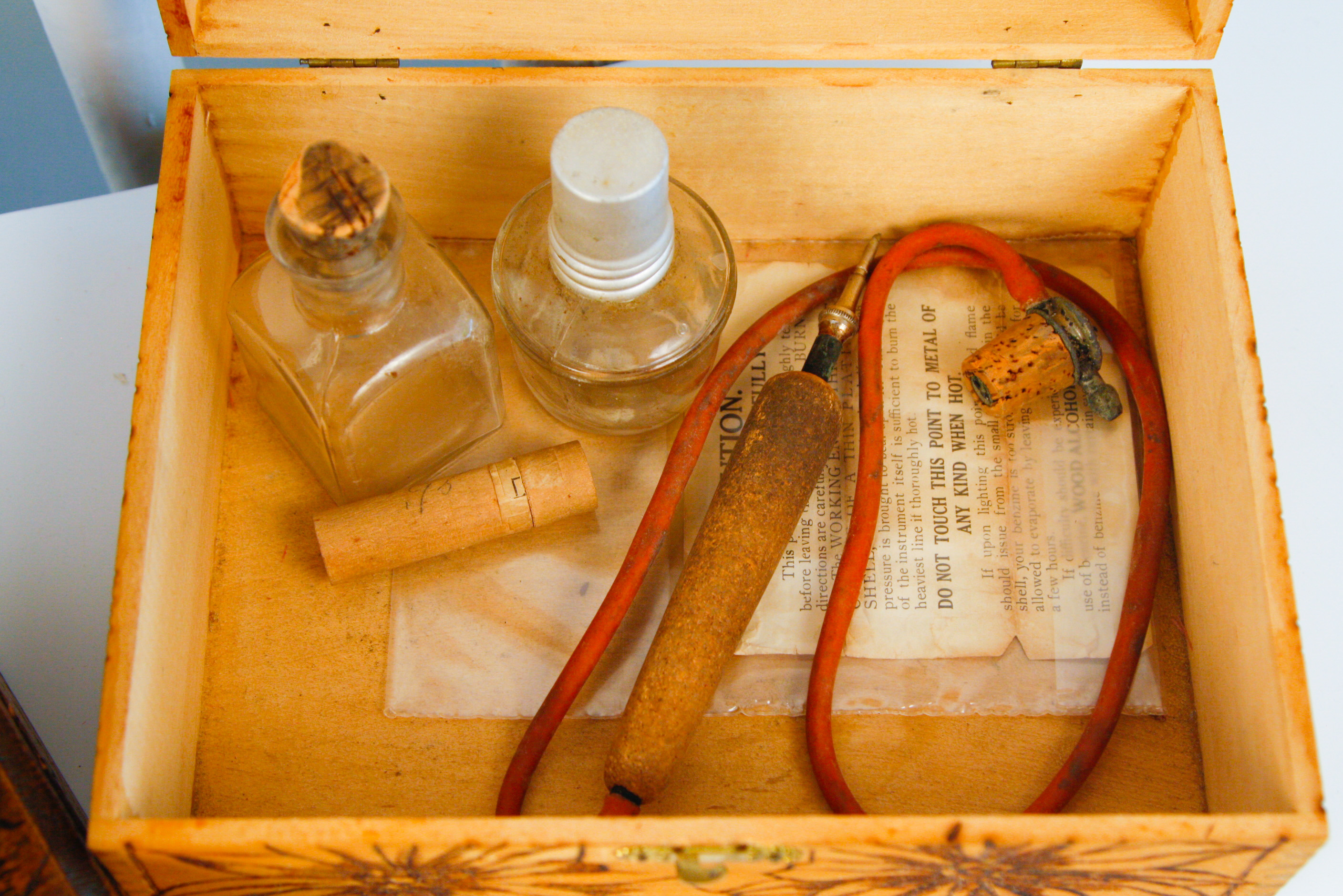 Antique Pyrographic Outfit with Boxes