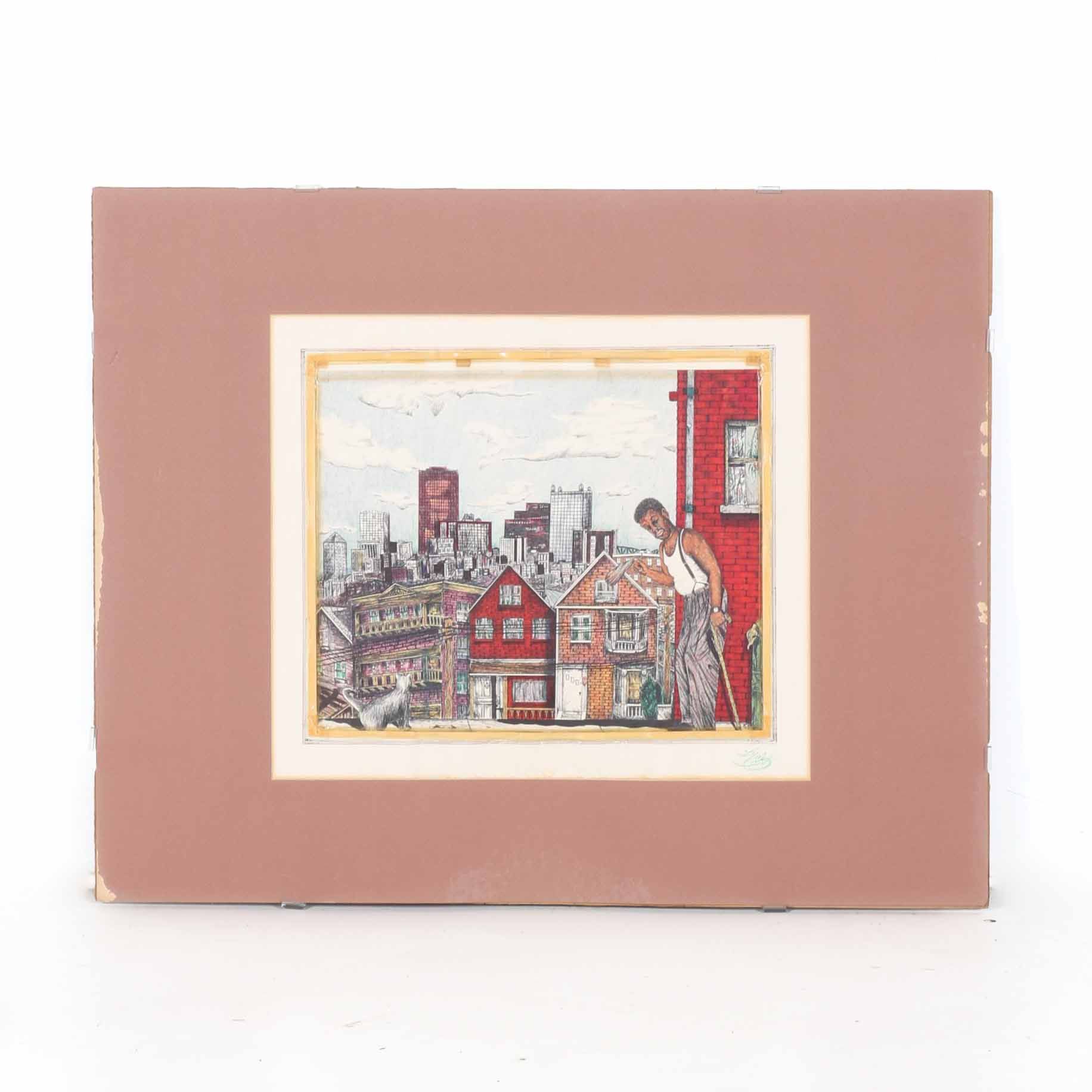 Original Cityscape Drawing