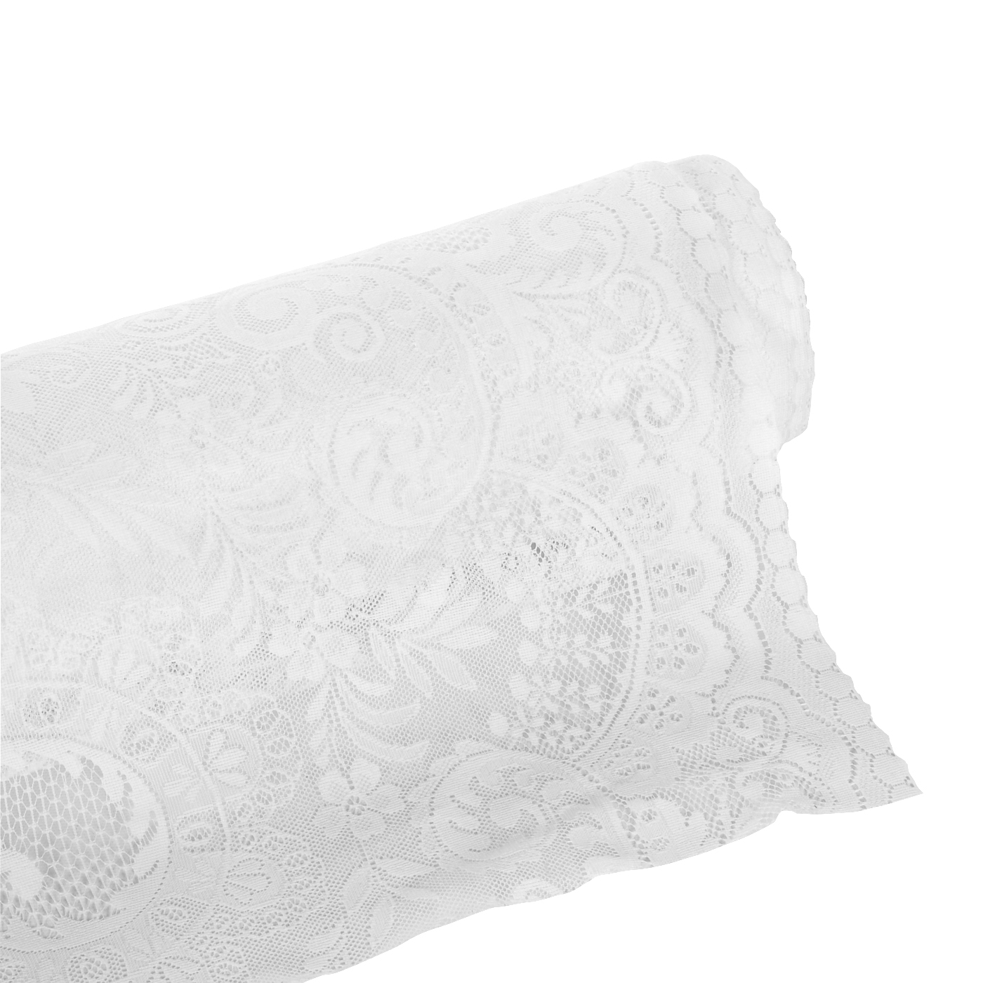 Sheer White Lace Drapery Fabric
