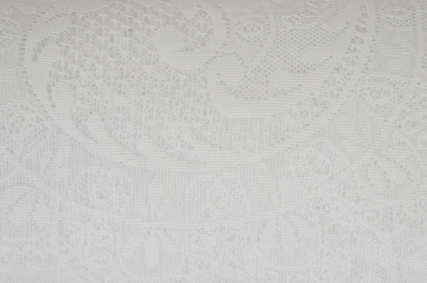 Sheer White Lace Drapery Fabric