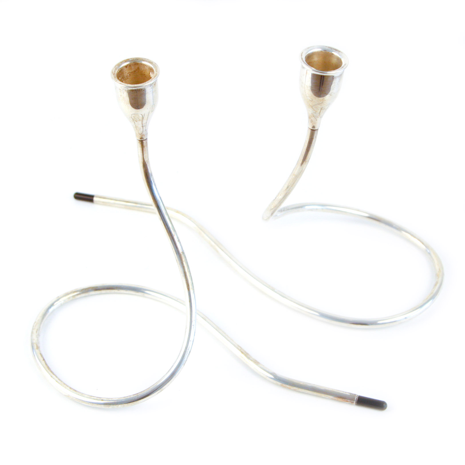 Pair of Mid-Century Towle Weighted Sterling Silver Candleholders