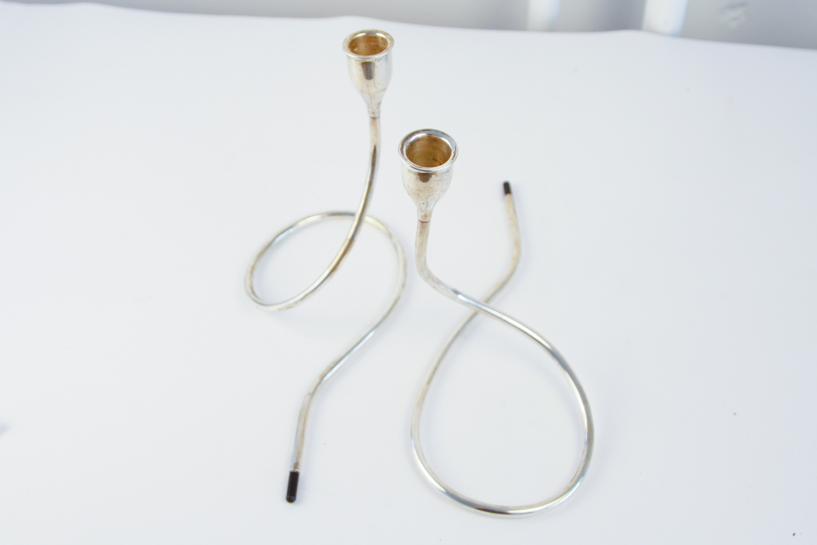 Pair of Mid-Century Towle Weighted Sterling Silver Candleholders