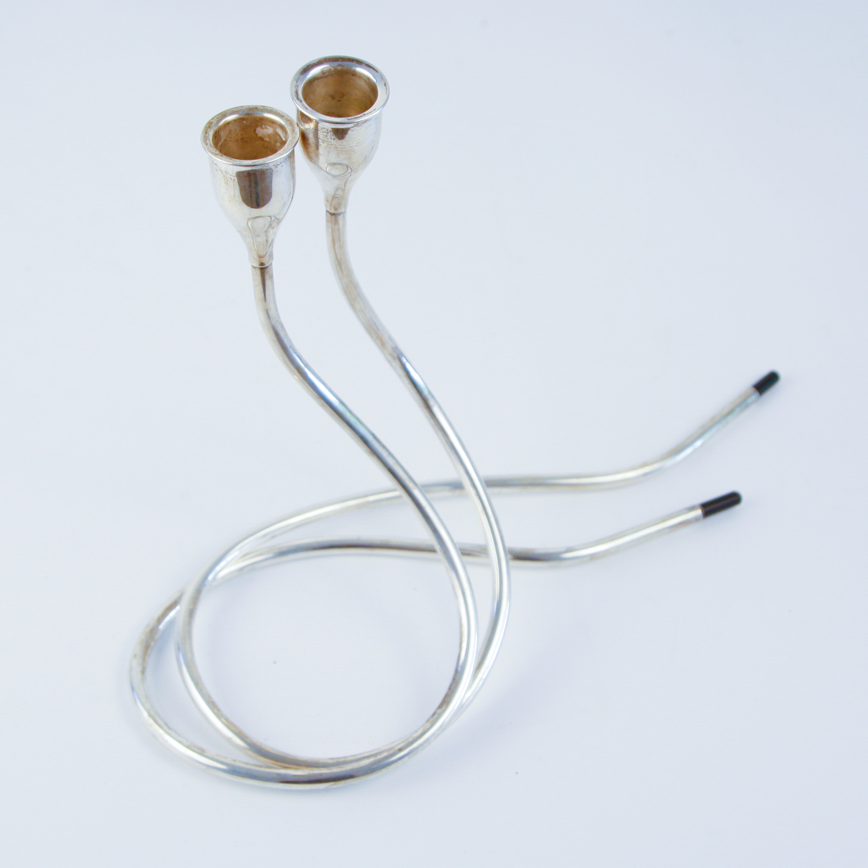 Pair of Mid-Century Towle Weighted Sterling Silver Candleholders