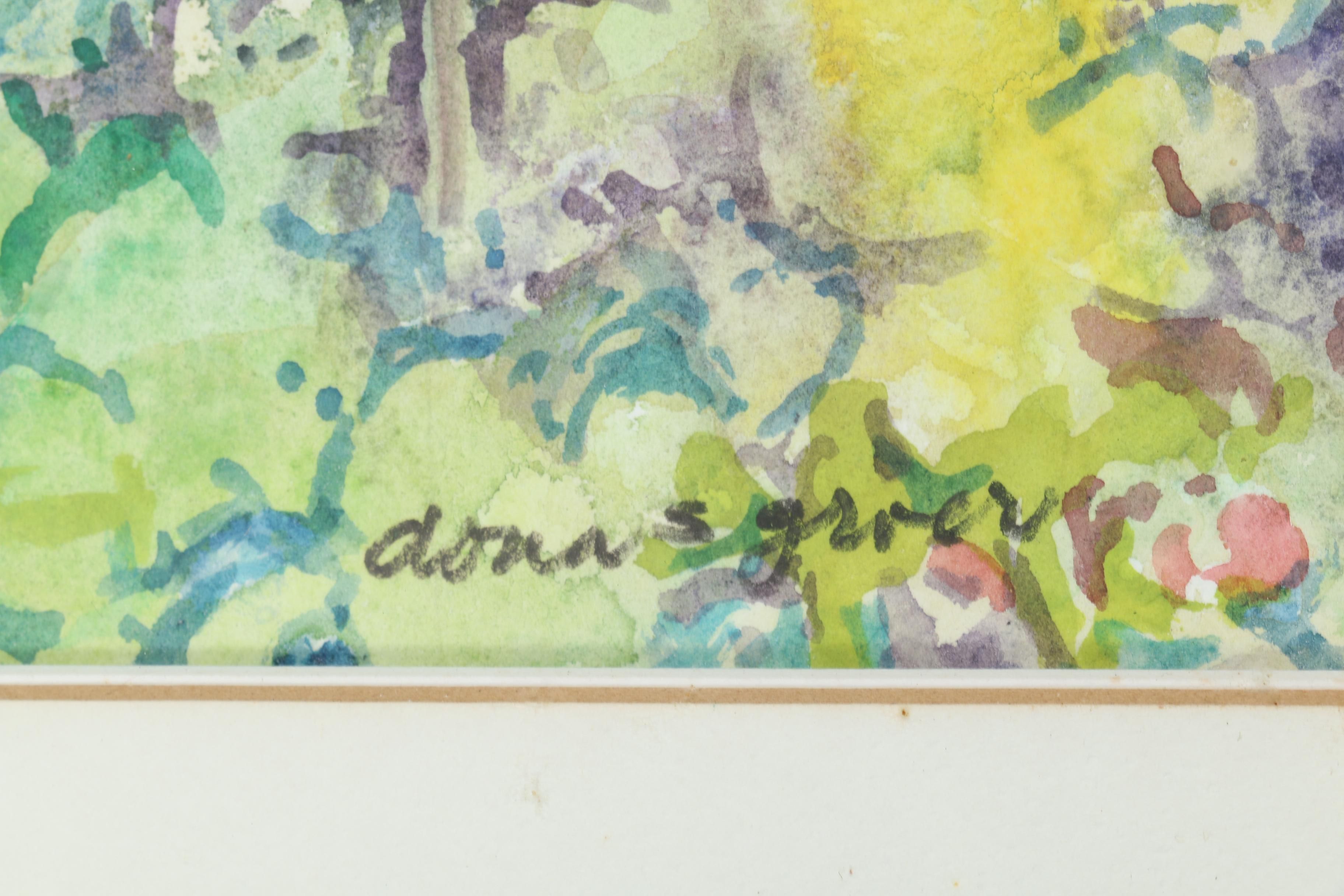 Watercolor on Paper of Landscape