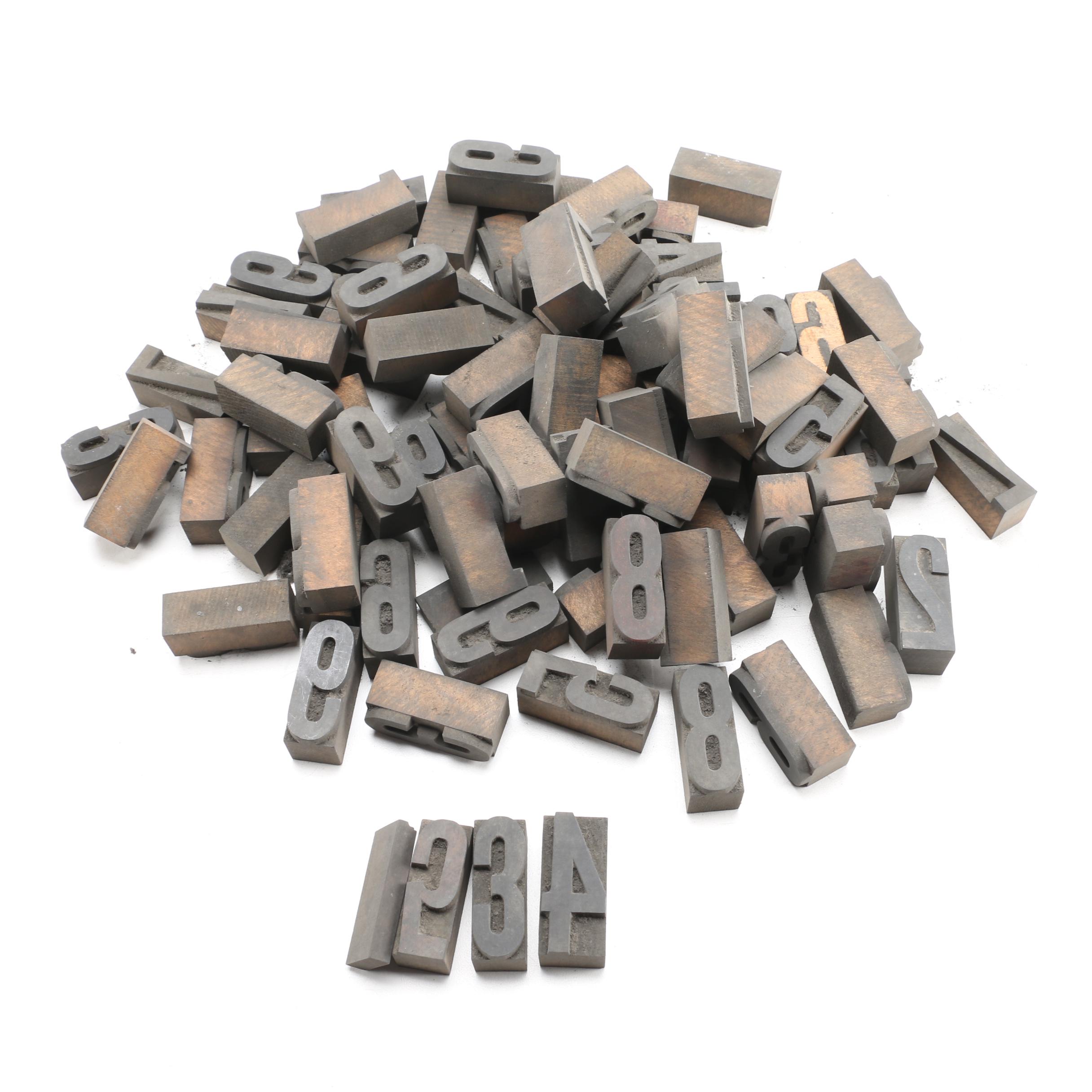 Letterpress Number Blocks