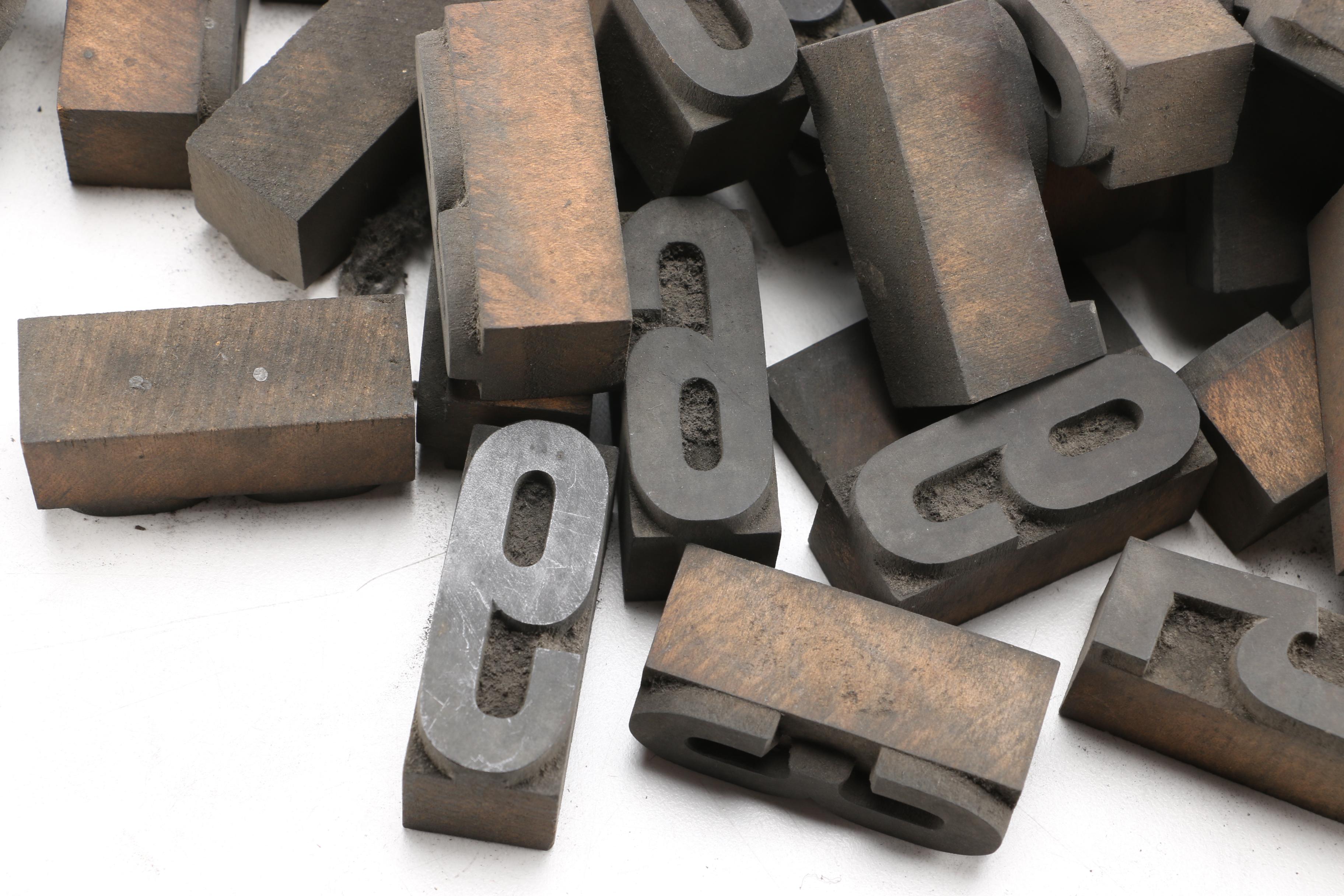 Letterpress Number Blocks