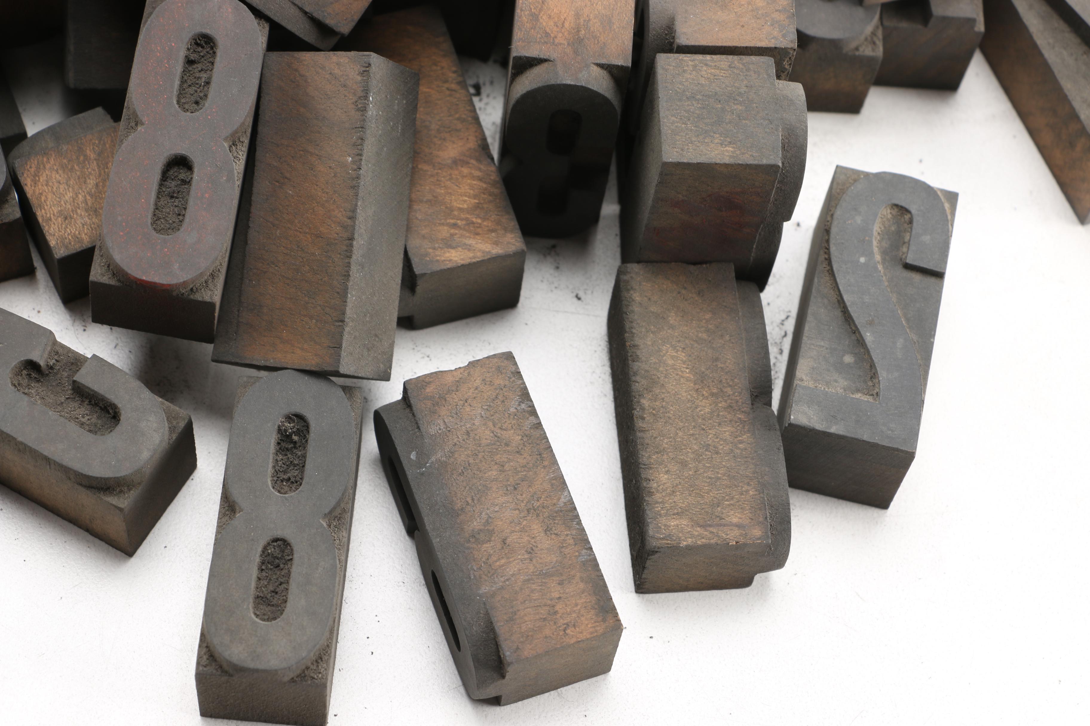 Letterpress Number Blocks