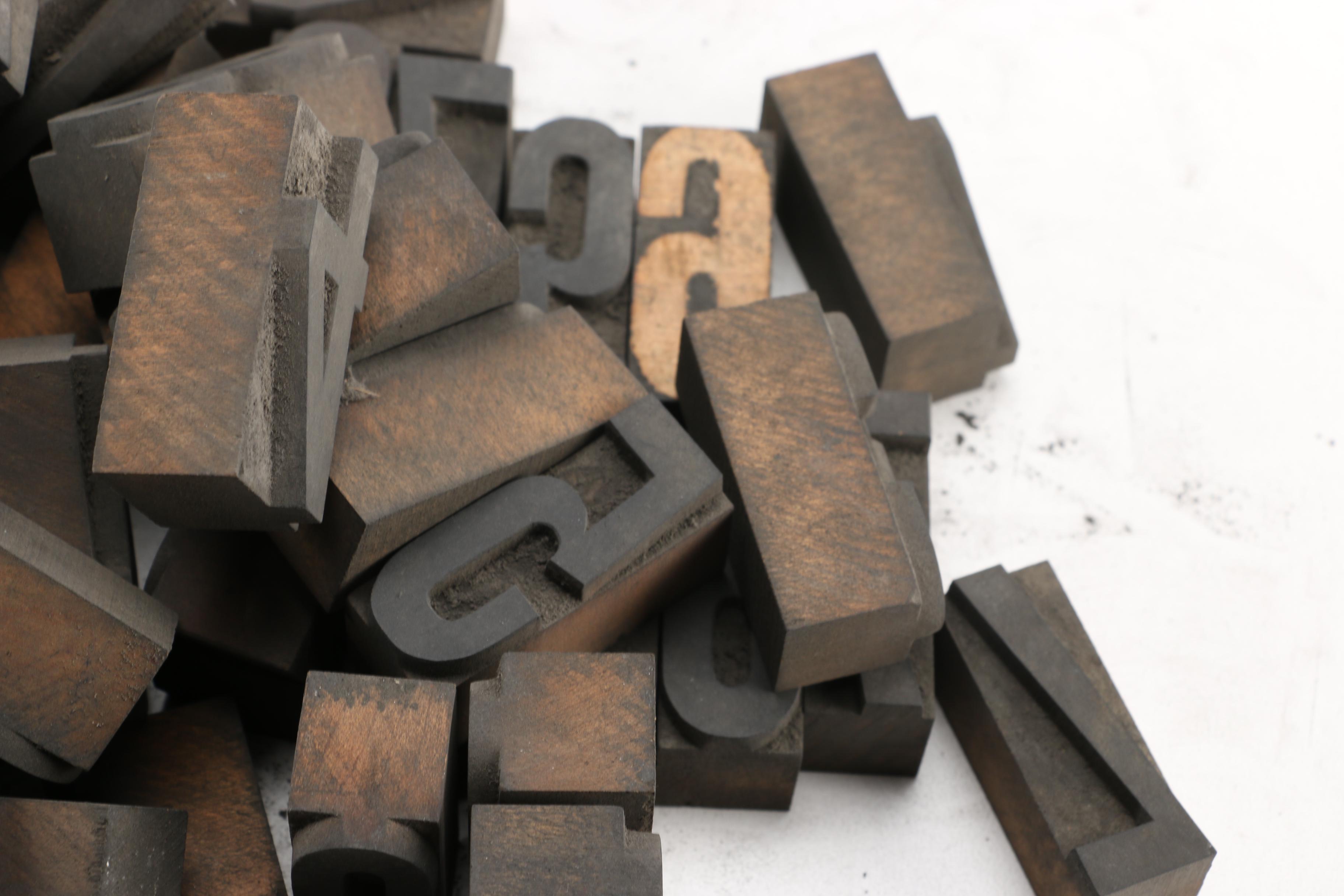 Letterpress Number Blocks