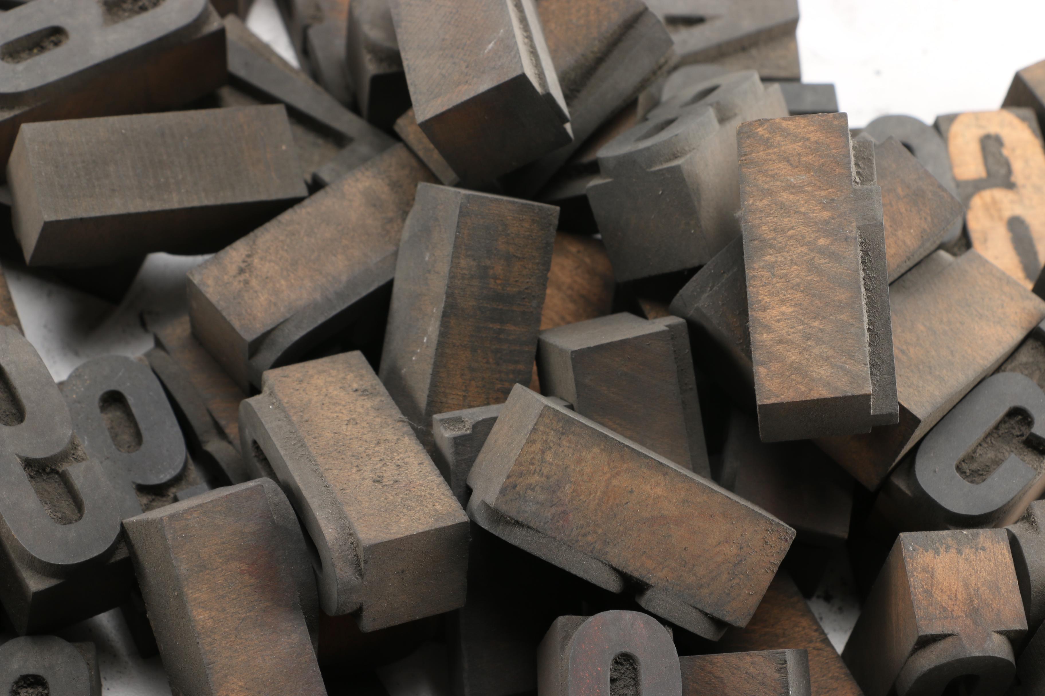 Letterpress Number Blocks