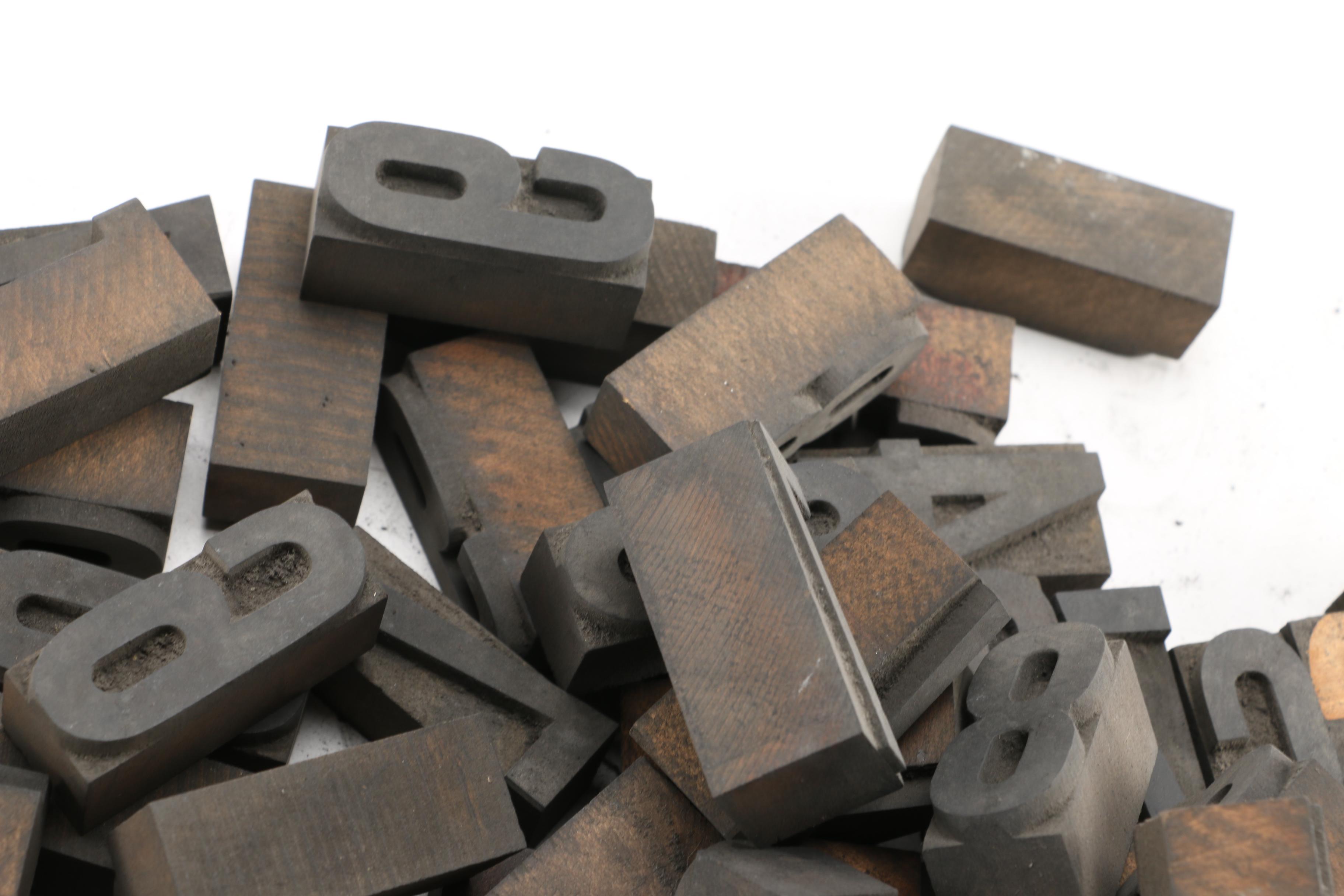 Letterpress Number Blocks