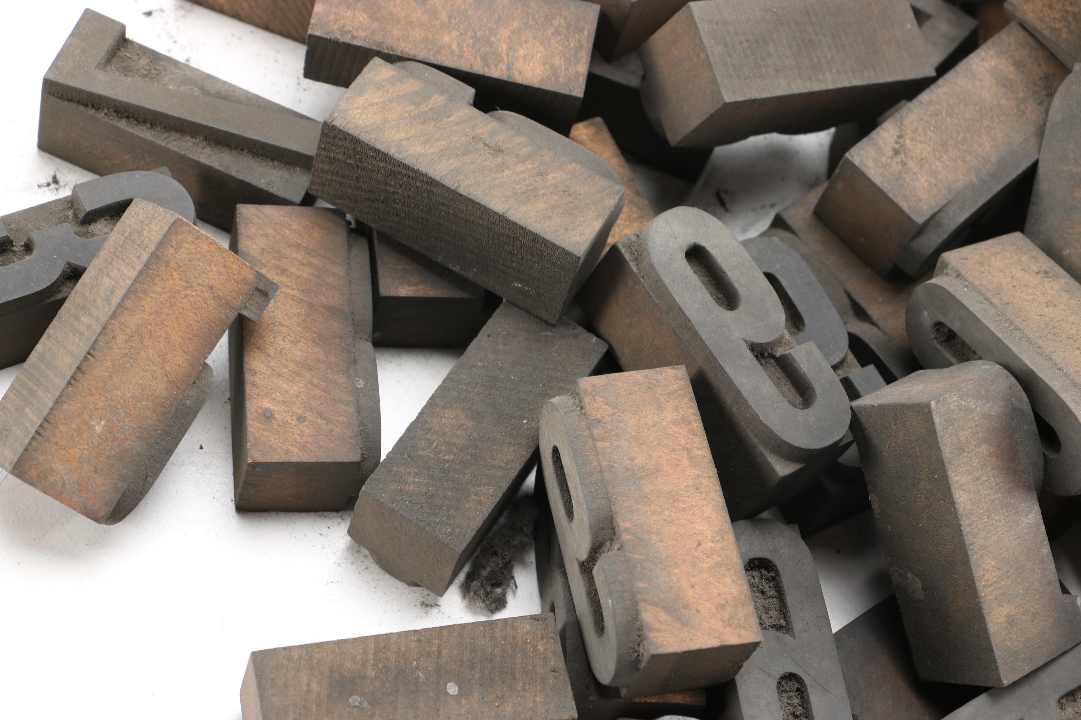 Letterpress Number Blocks