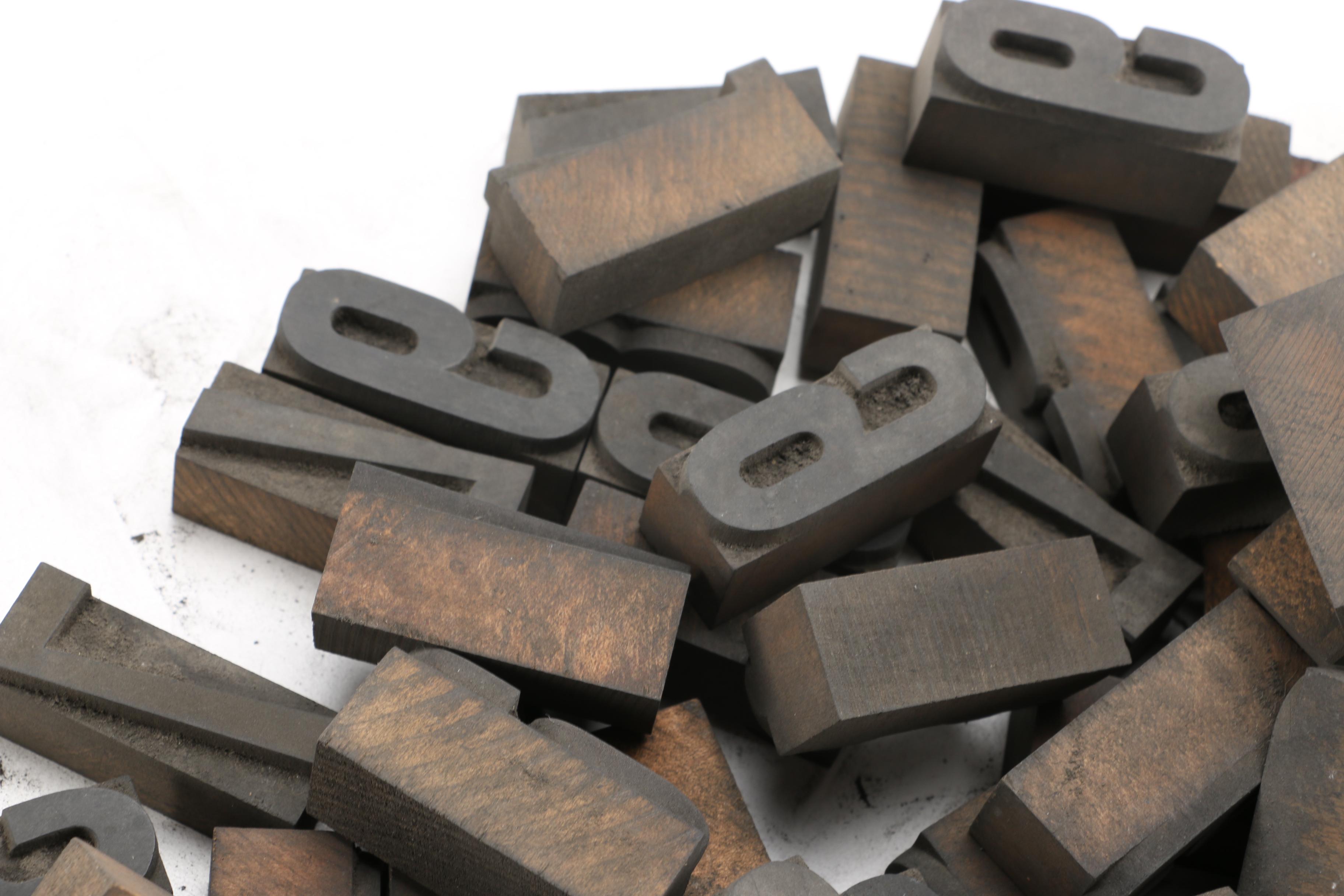 Letterpress Number Blocks