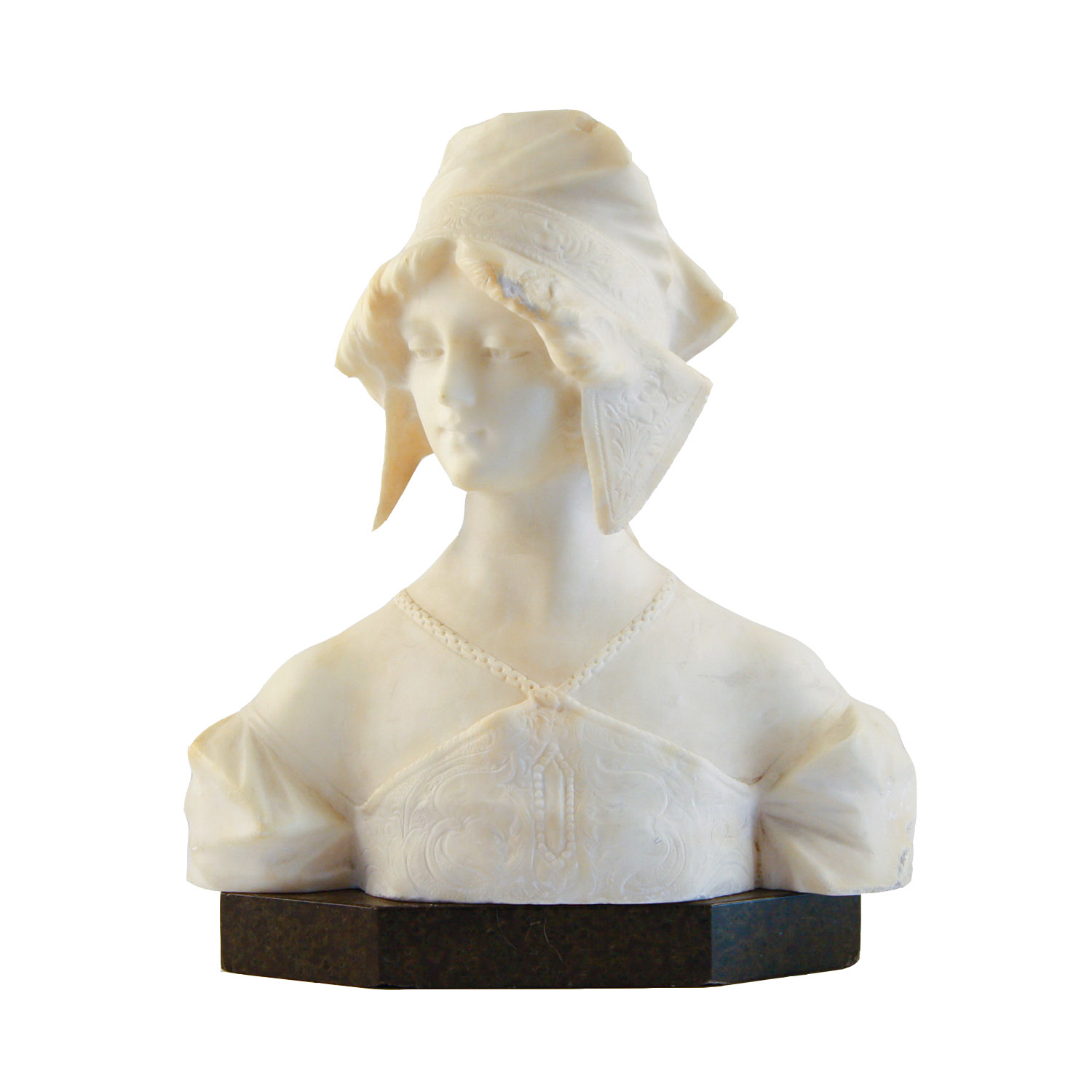 Late 19th Century G. Pochini Marble Bust of a Woman