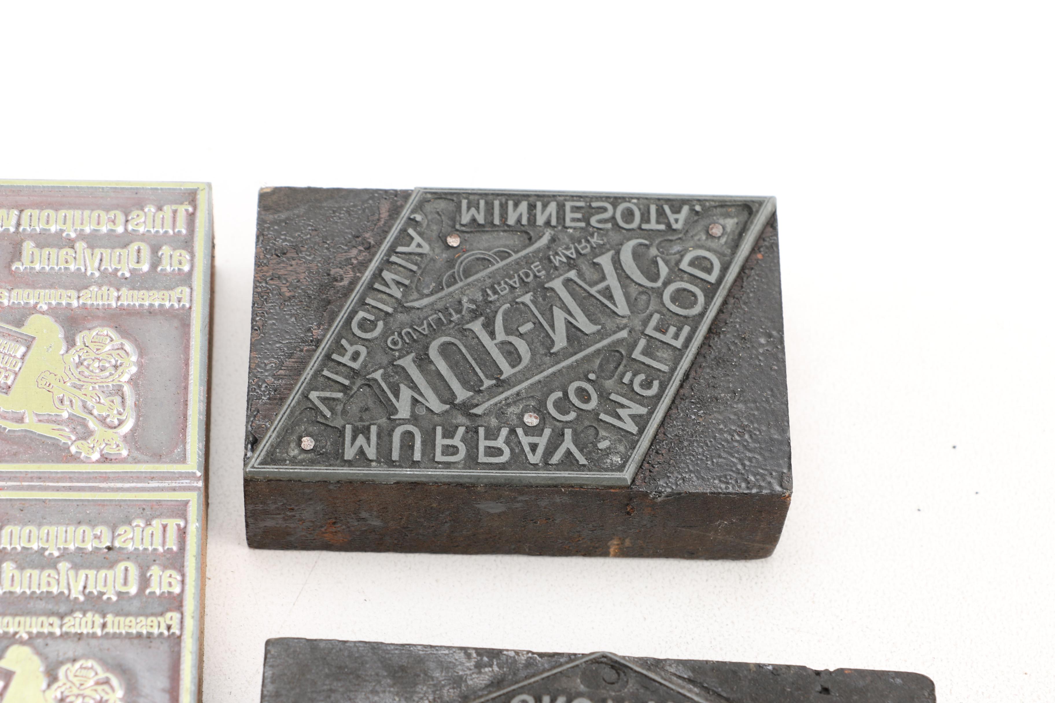 Commercial Print Blocks Including Opryland Coupon