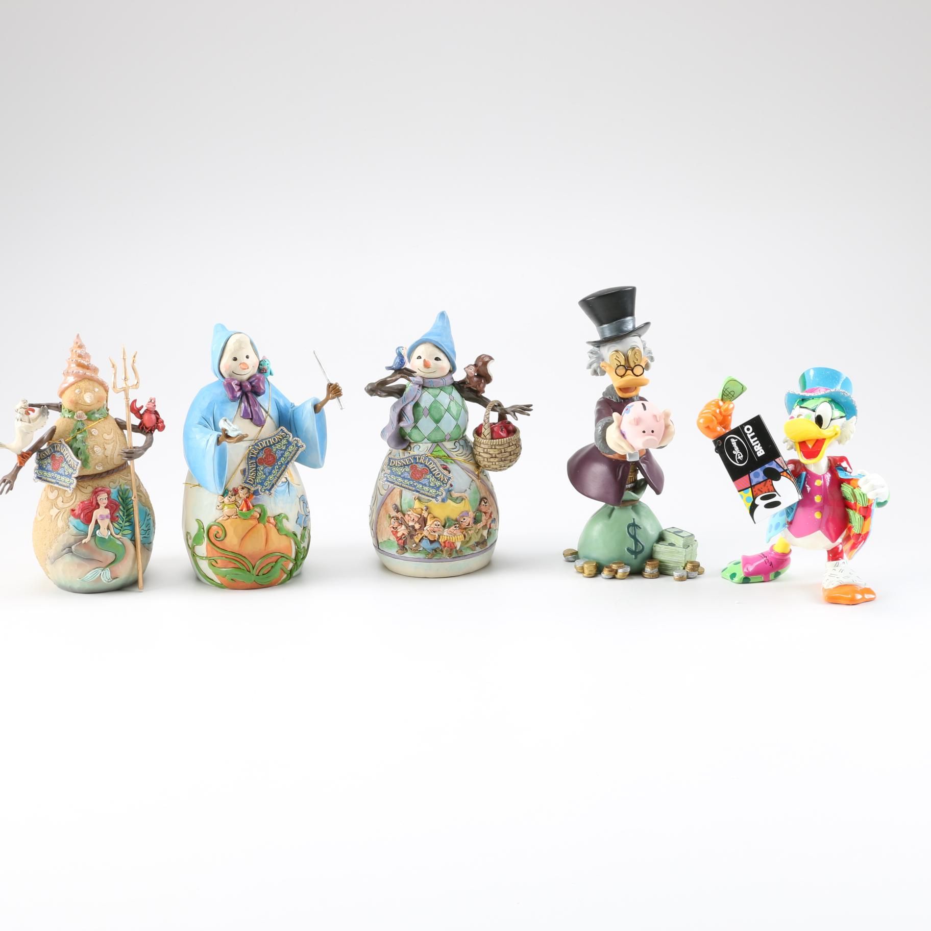 Disney Figurines Including Jim Shore, Britto, Grand Jester