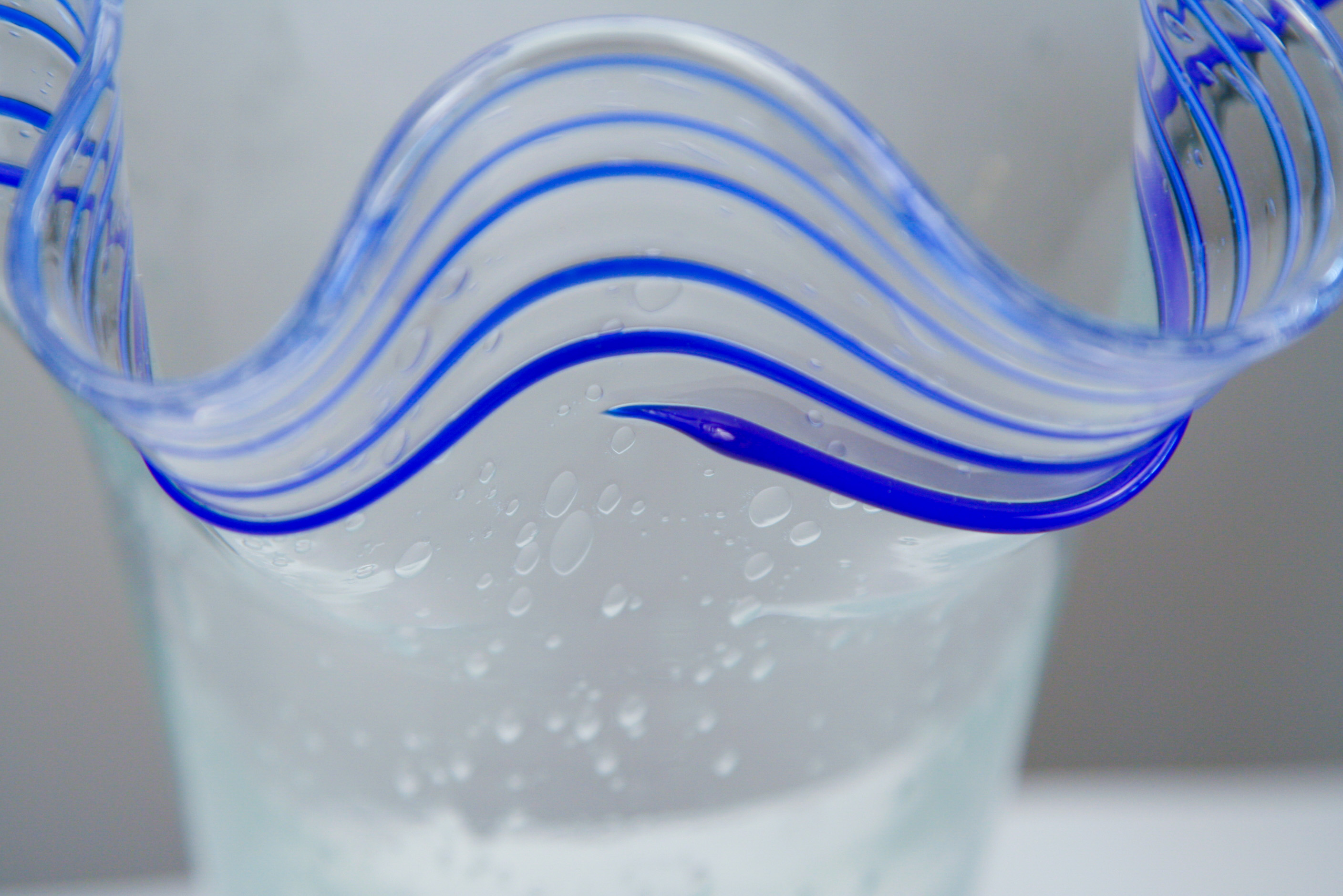 Hand-Blown Art Glass Handkerchief Vase