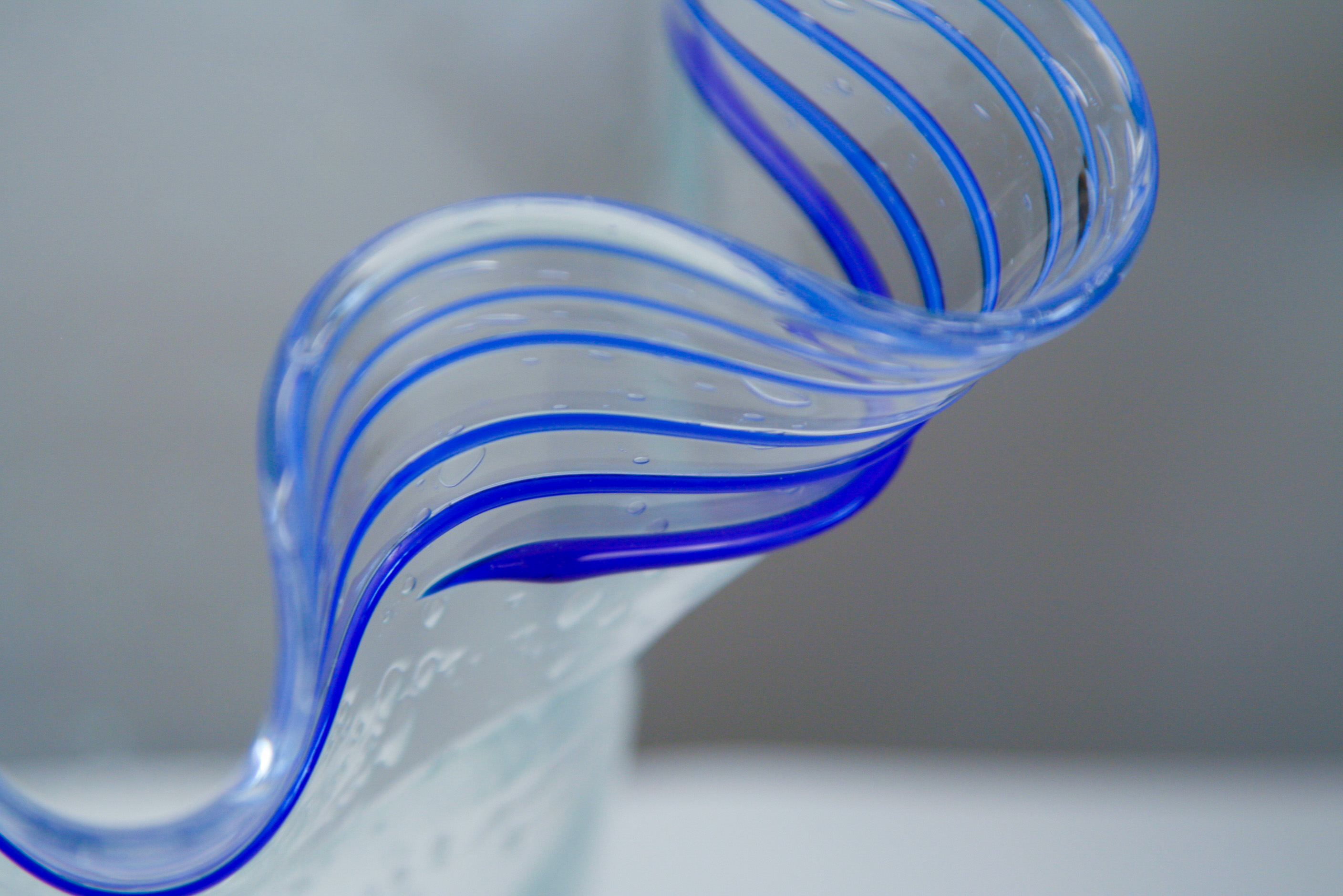 Hand-Blown Art Glass Handkerchief Vase