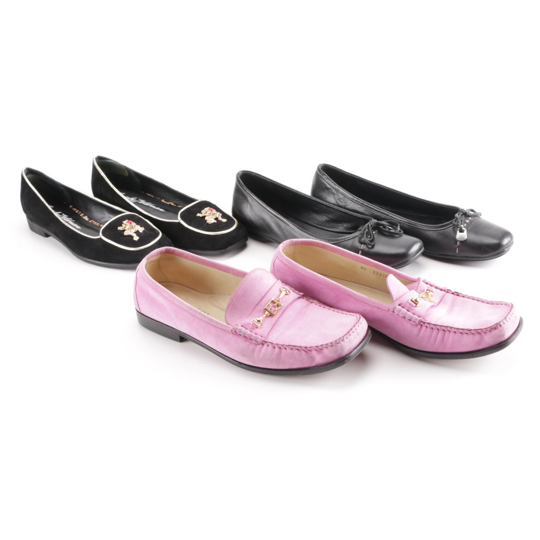 Women's Leather Flats Including Prada