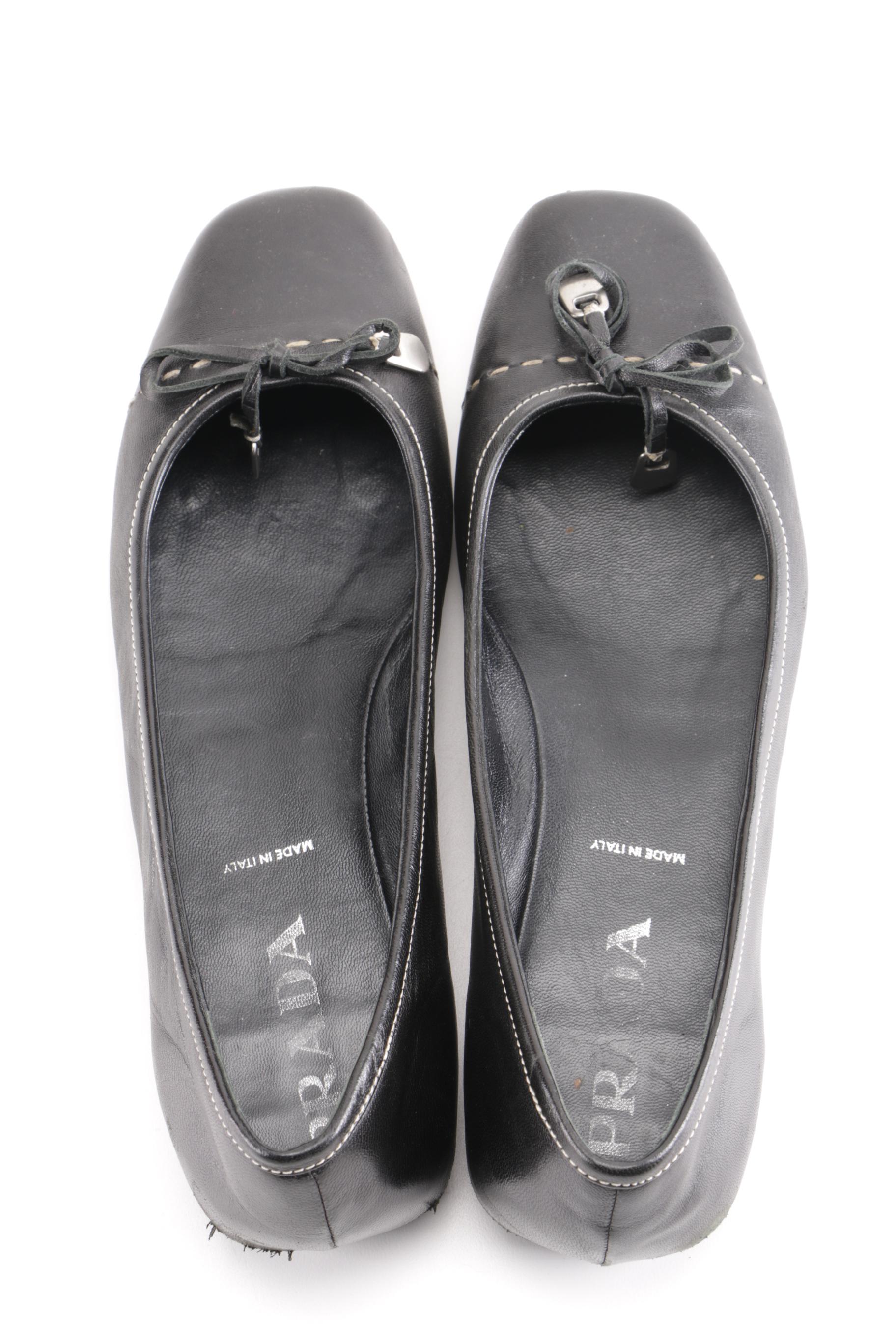 Women's Leather Flats Including Prada