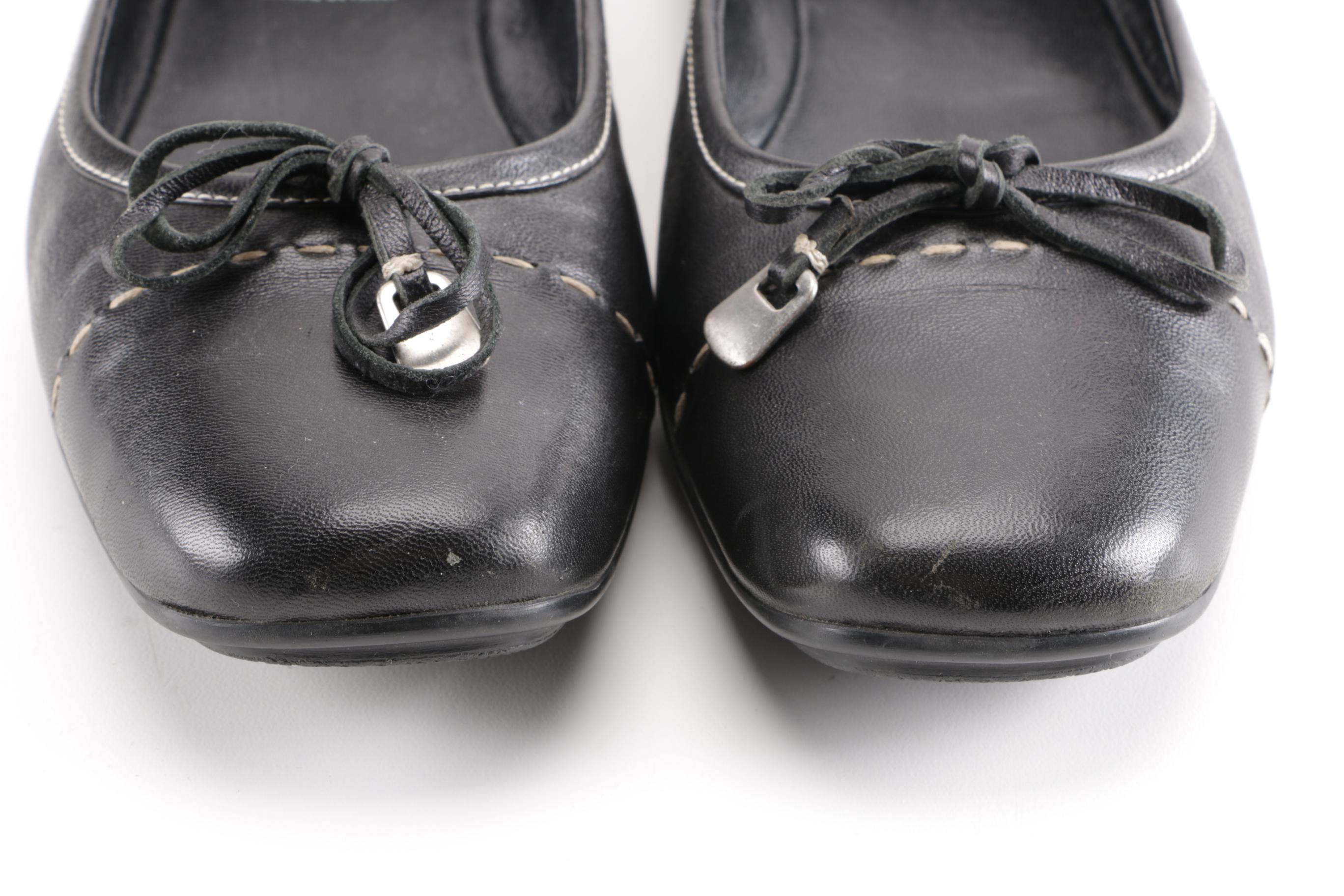 Women's Leather Flats Including Prada