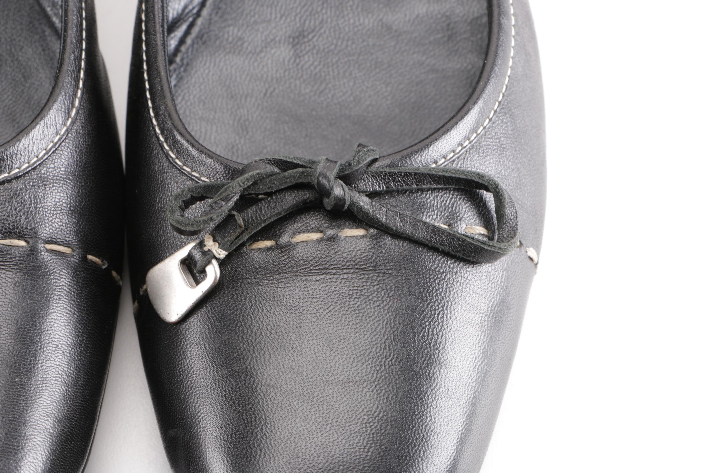 Women's Leather Flats Including Prada