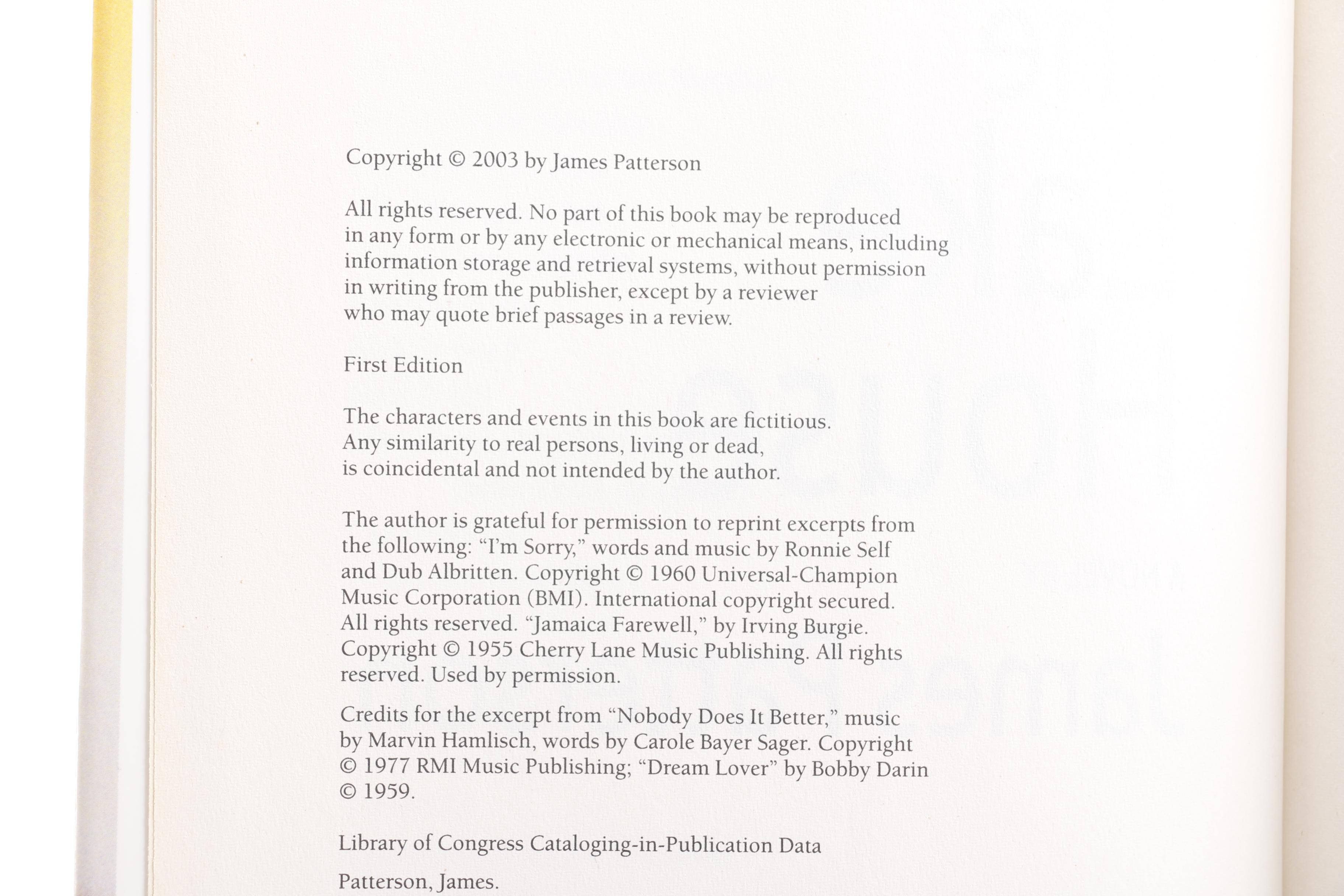 First Edition James Patterson Novels including "The Lakehouse"