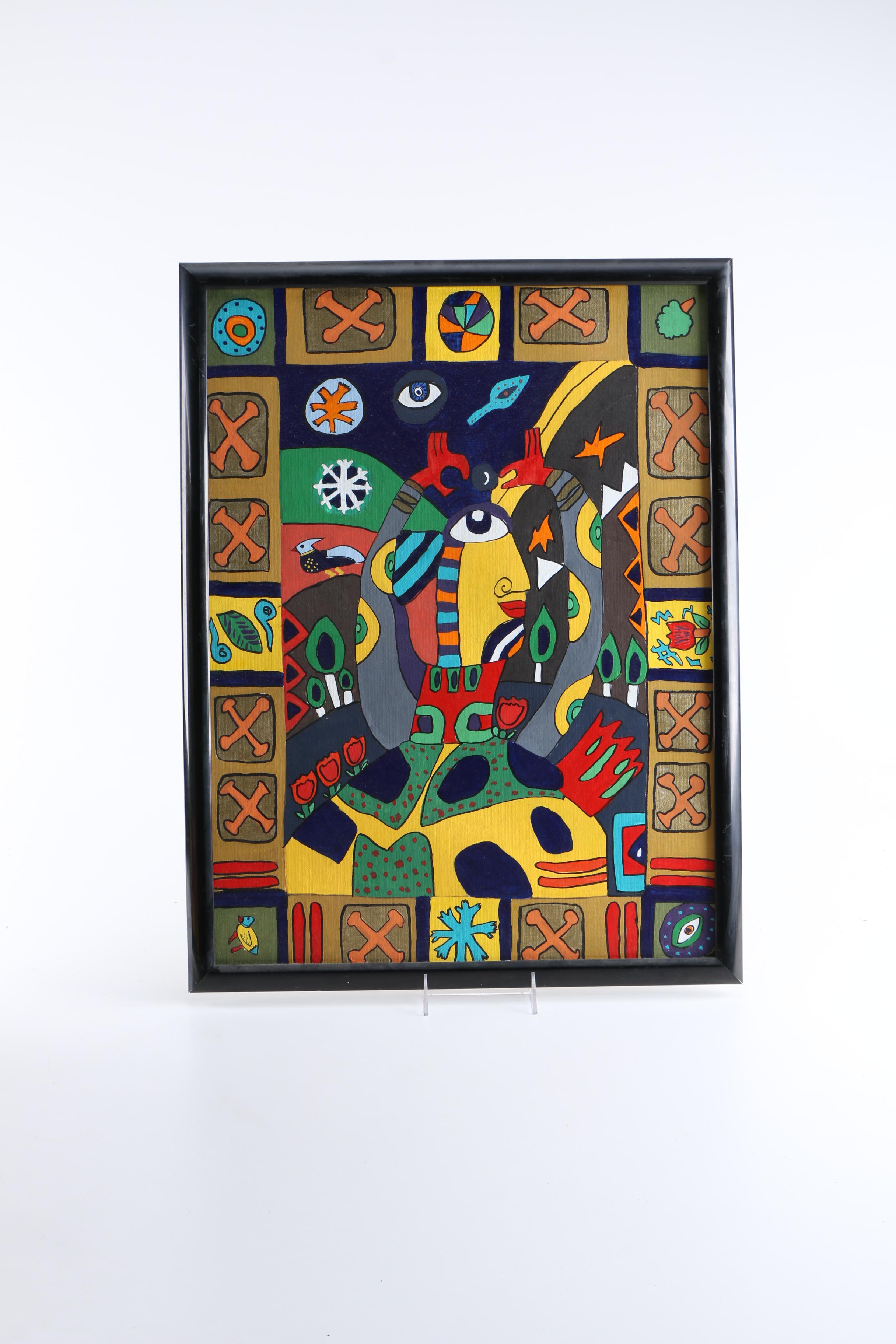 Oil Paintings on Canvas of Abstract Figures