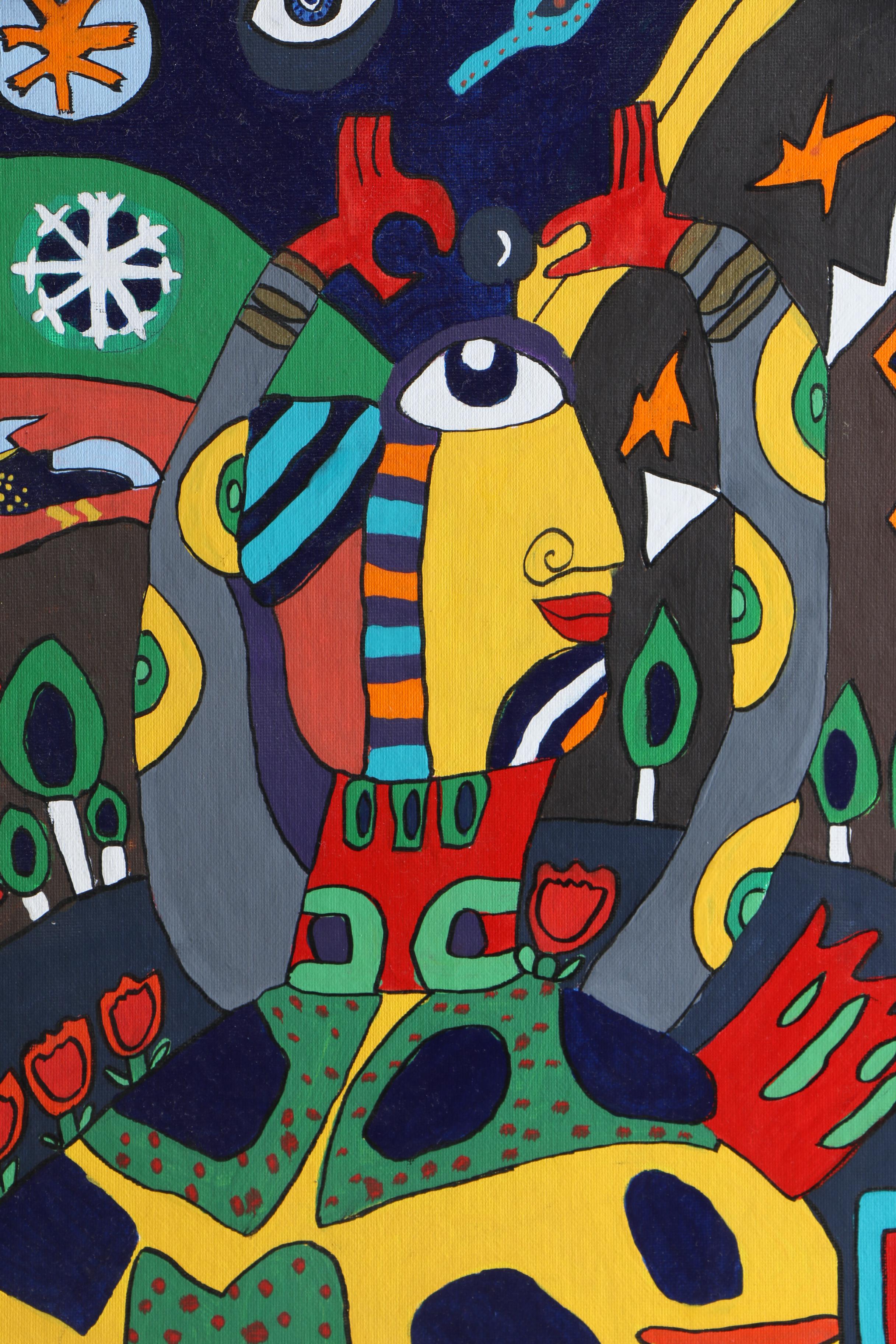 Oil Paintings on Canvas of Abstract Figures