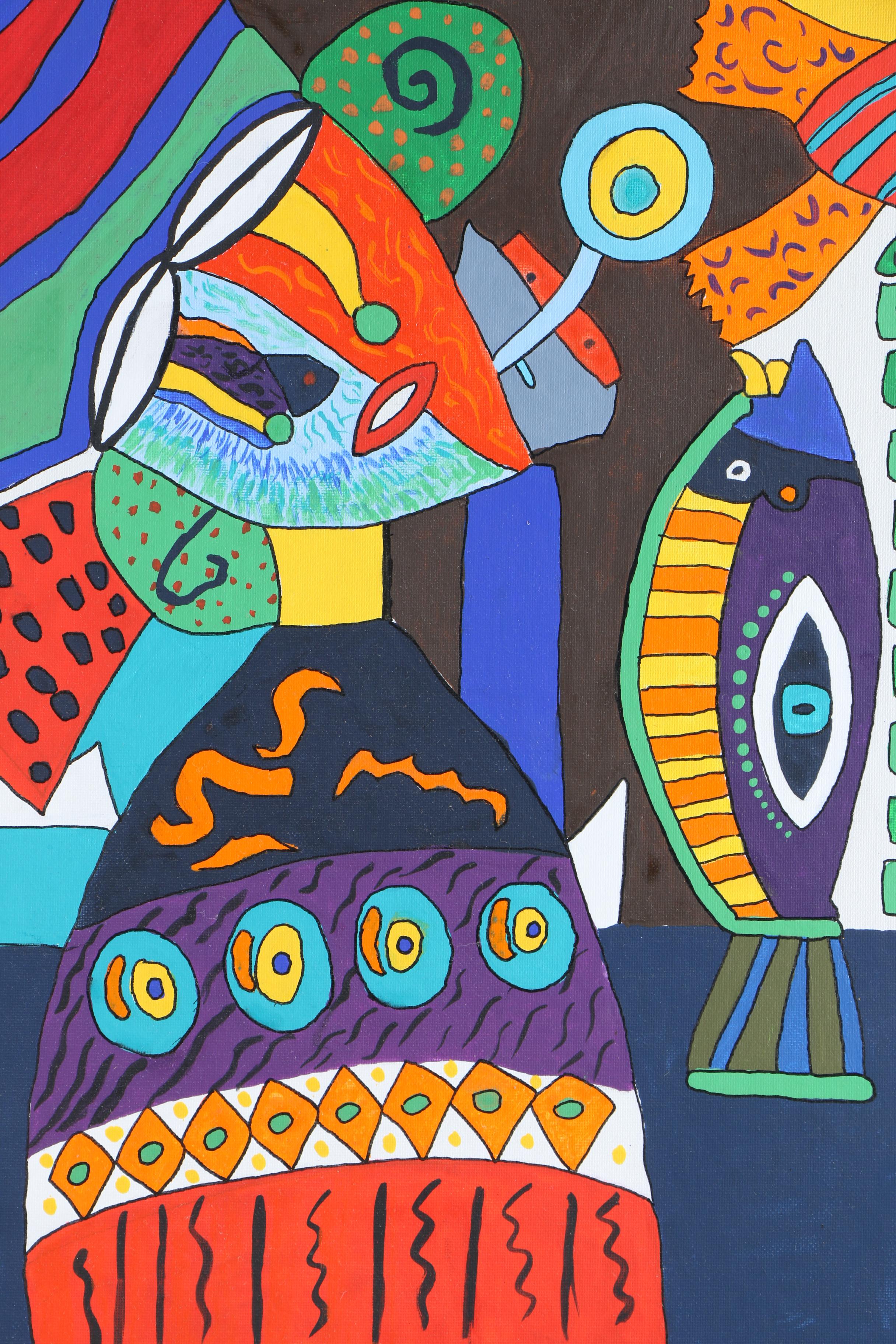 Oil Paintings on Canvas of Abstract Figures