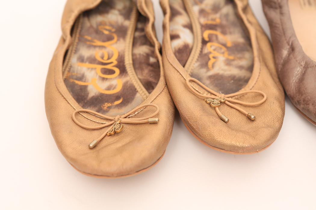 Four Pairs of Women's Ballet Flats Including Sam Edelman