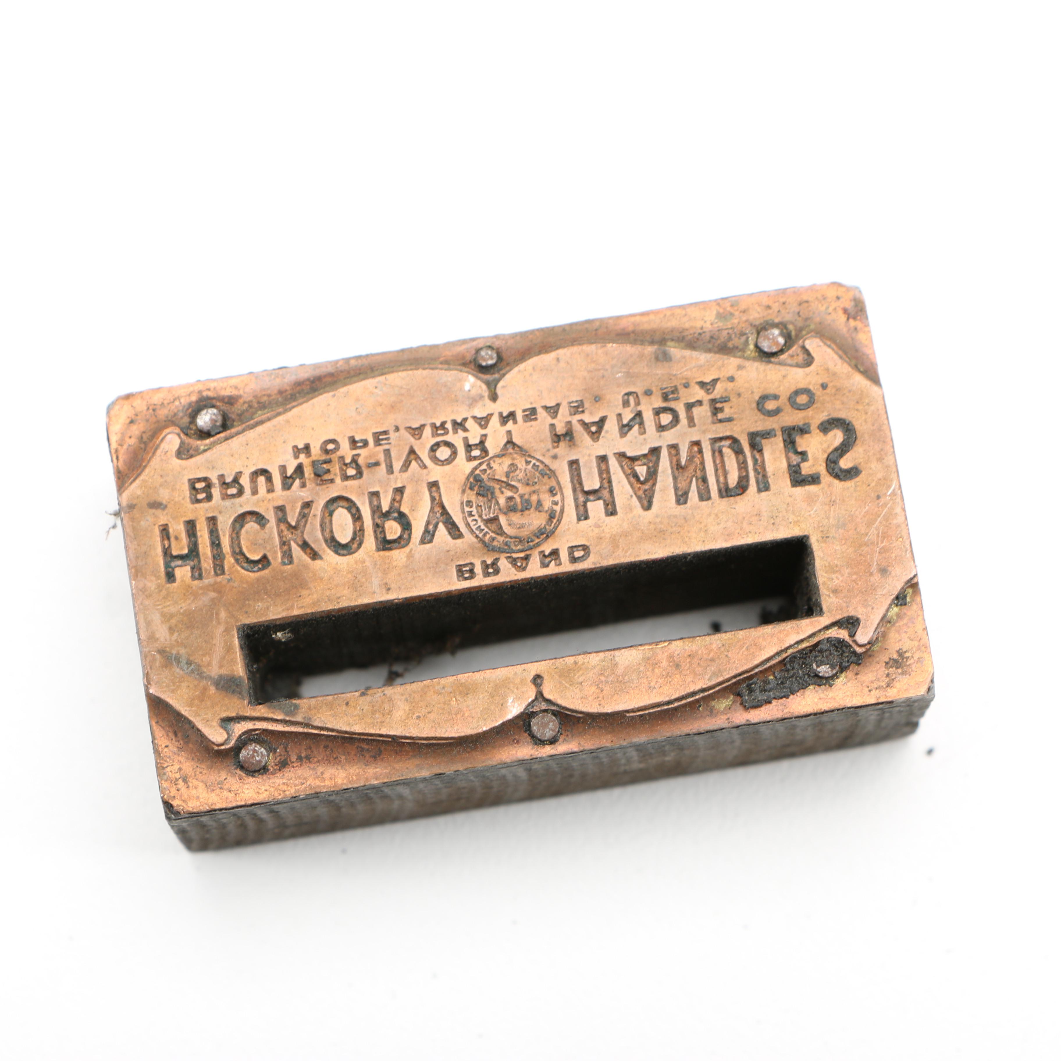Commercial Printing Blocks Including "Eldorado"