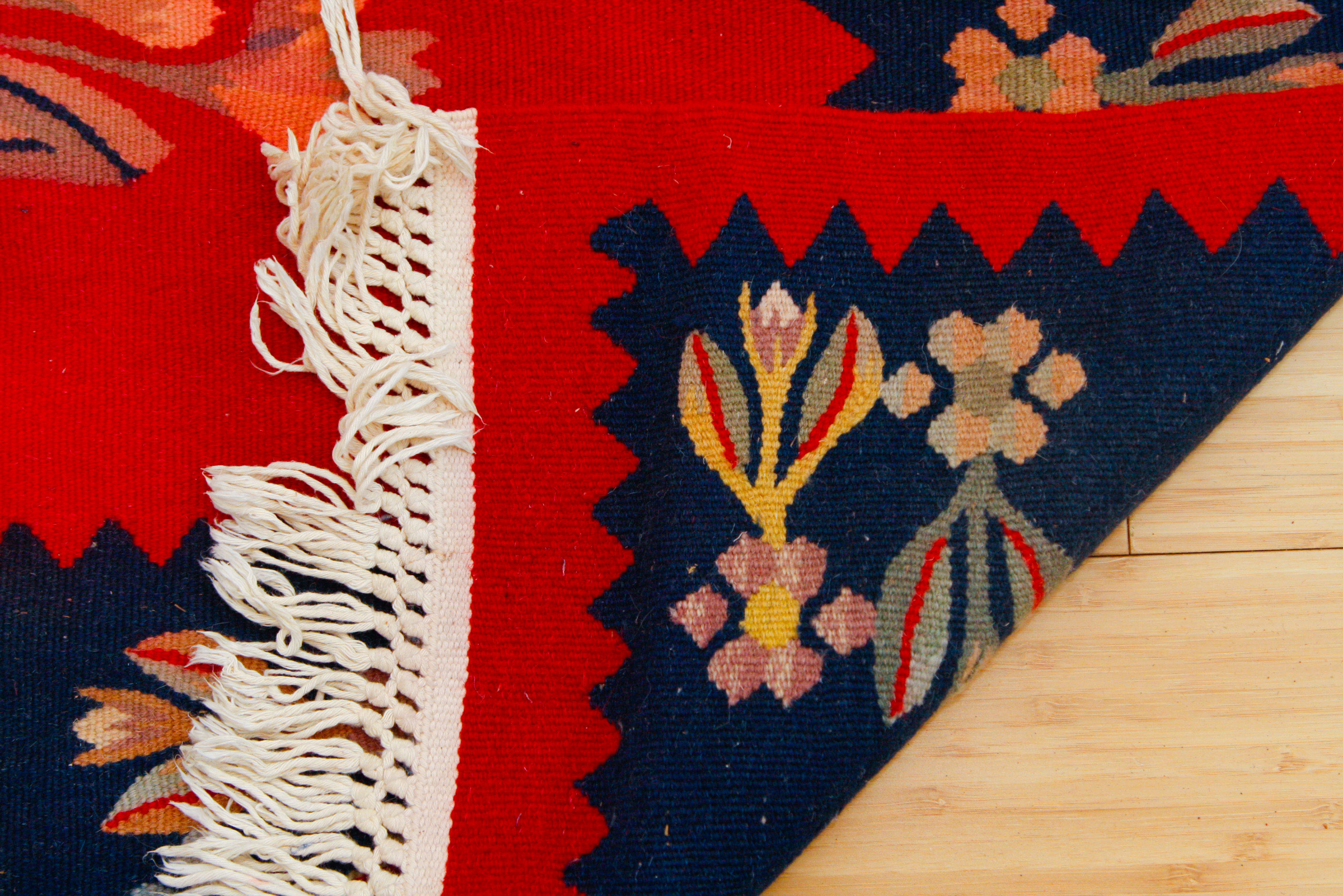 Handwoven Flat Weave Bessarabian Area Rug