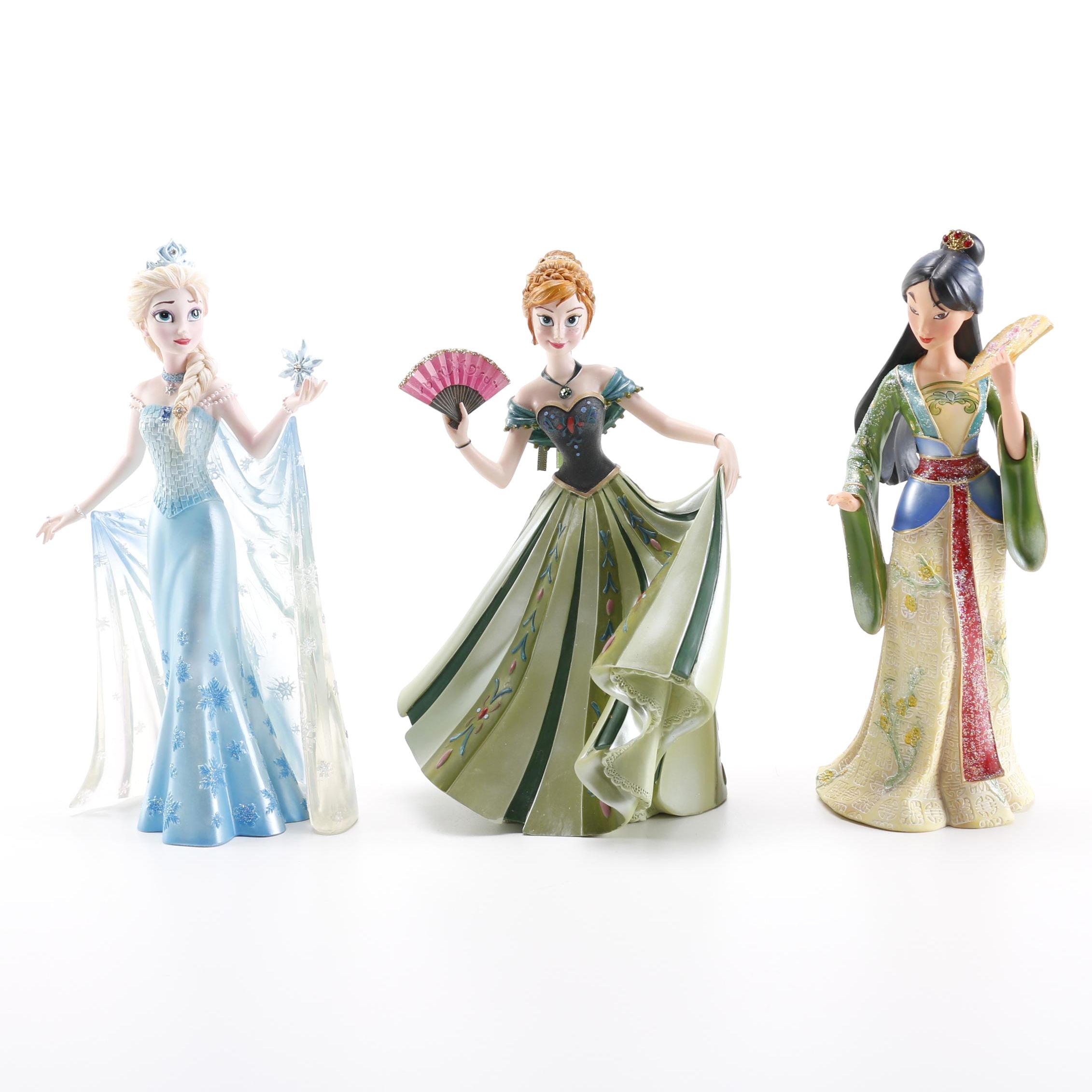 Disney Figurines Featuring Mulan and Frozen